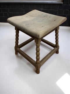set of 2 Vintage Wooden Stools – French Rustic Charm"