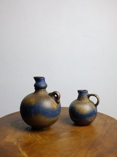 Set of 2 Wabi Sabi West German Ruscha Jug Vases, 1960s