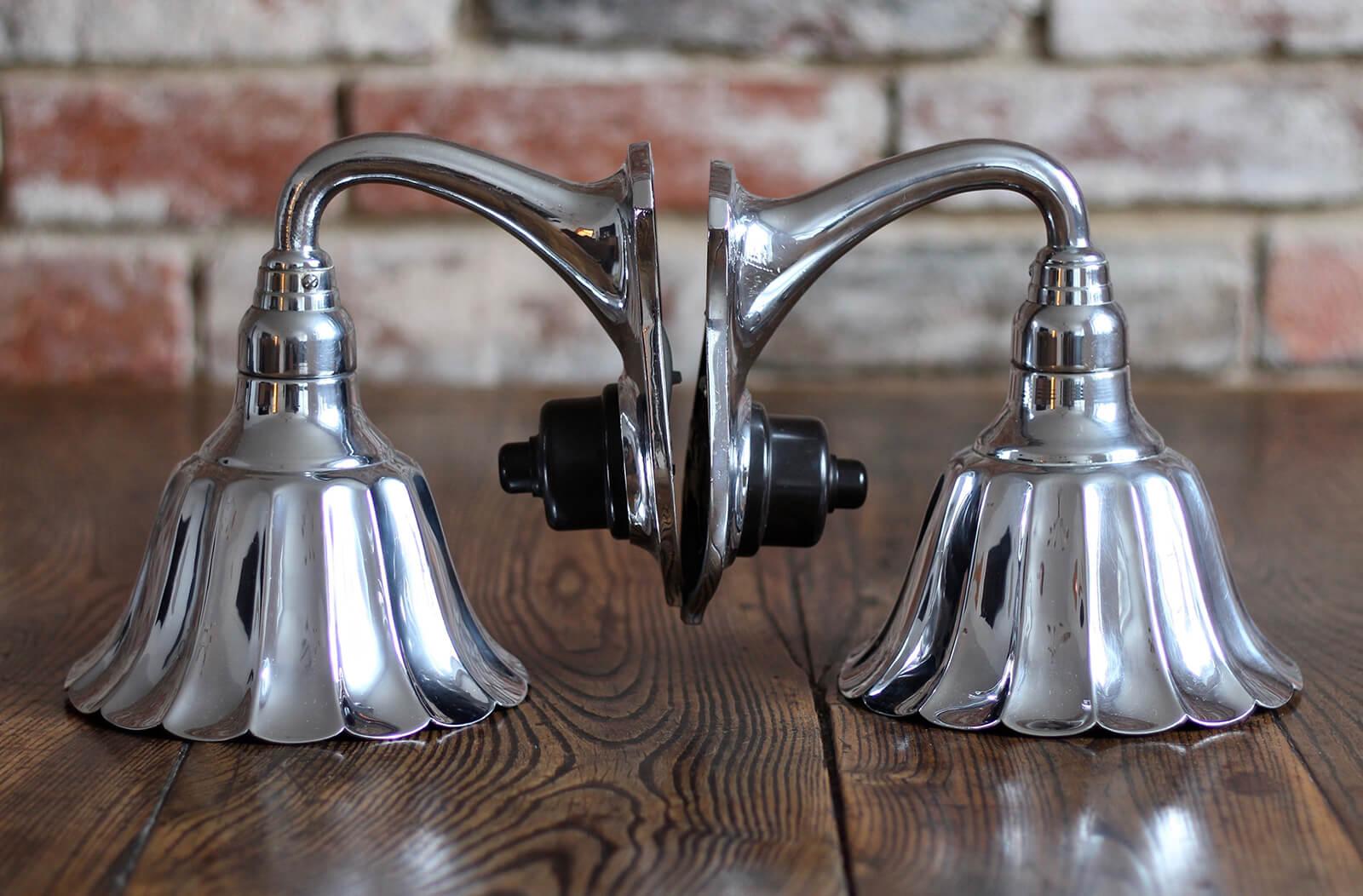 Art Deco Set of 2 Wall Lamps, 20th Century