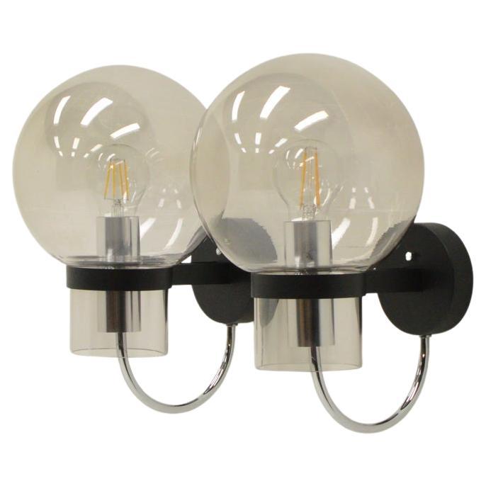 Set of 2 wall lamps by Glashütte Limburg, 1960s Germany.