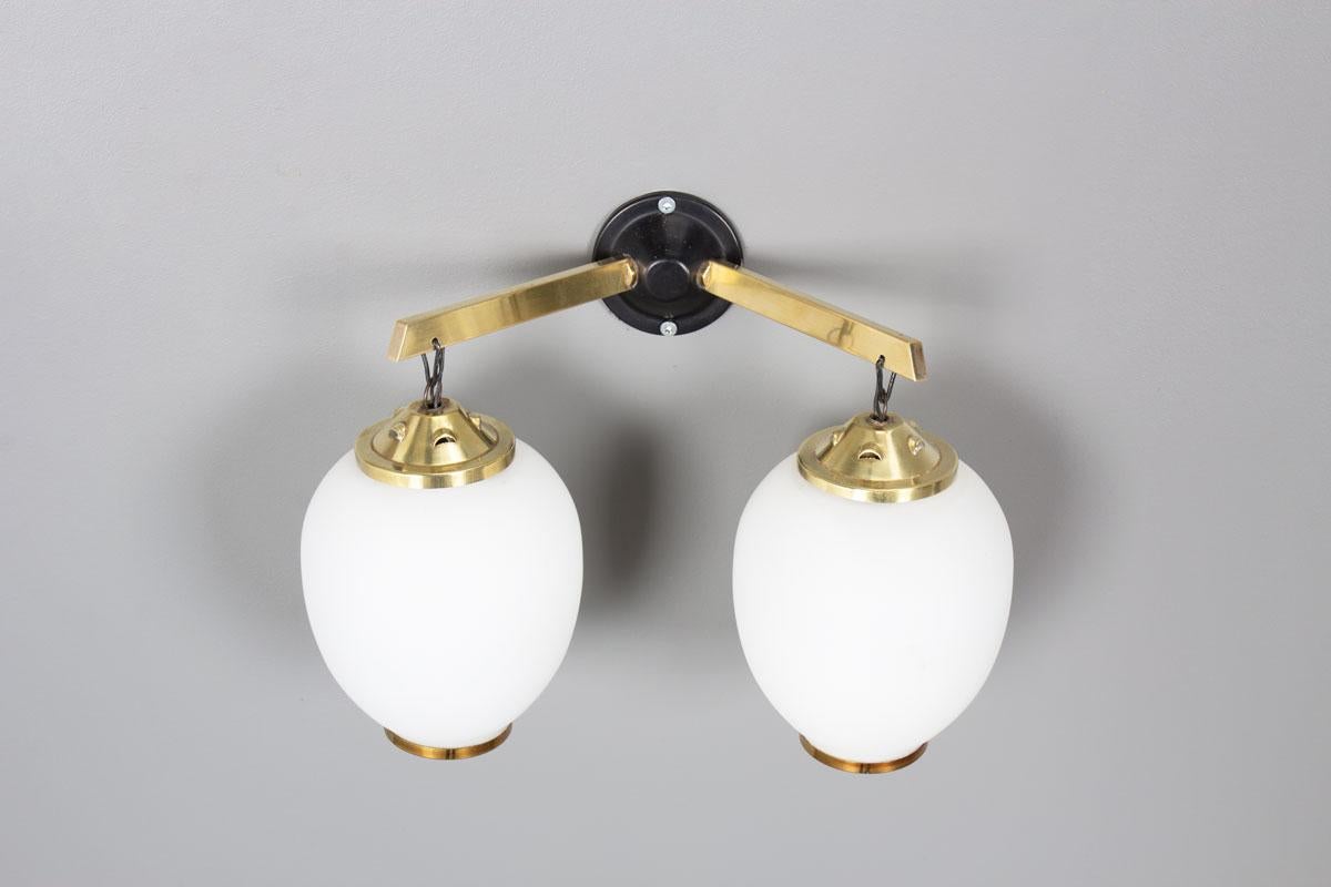 20th Century Set of 2 wall lamps, Italian design, 1950s For Sale