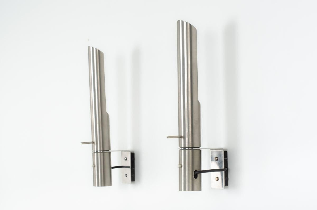 French Set of 2 Wall Lamps Model A30 by Alain Richard for Disderot 1966 For Sale