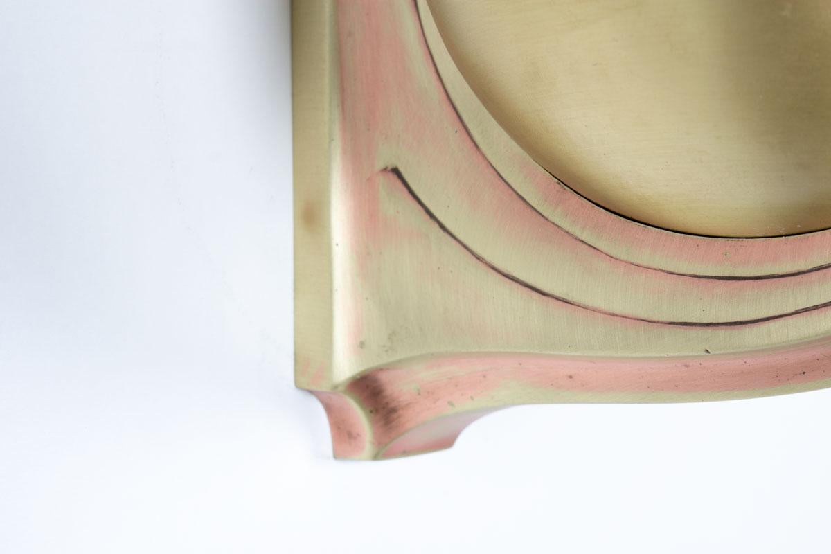 20th Century Set of 2 wall lights in copper-plated brass 1930