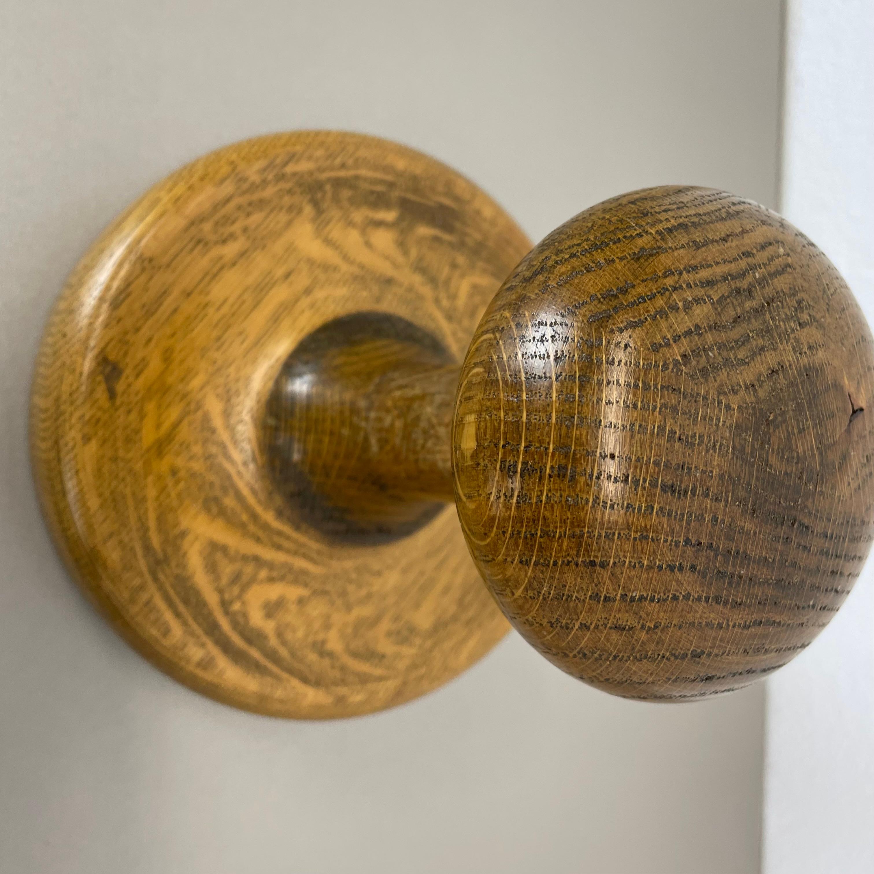 set of 2 Wardrobe Hook Coat Rack Elements CHAPO PERRIAND Style, France, 1970s For Sale 7
