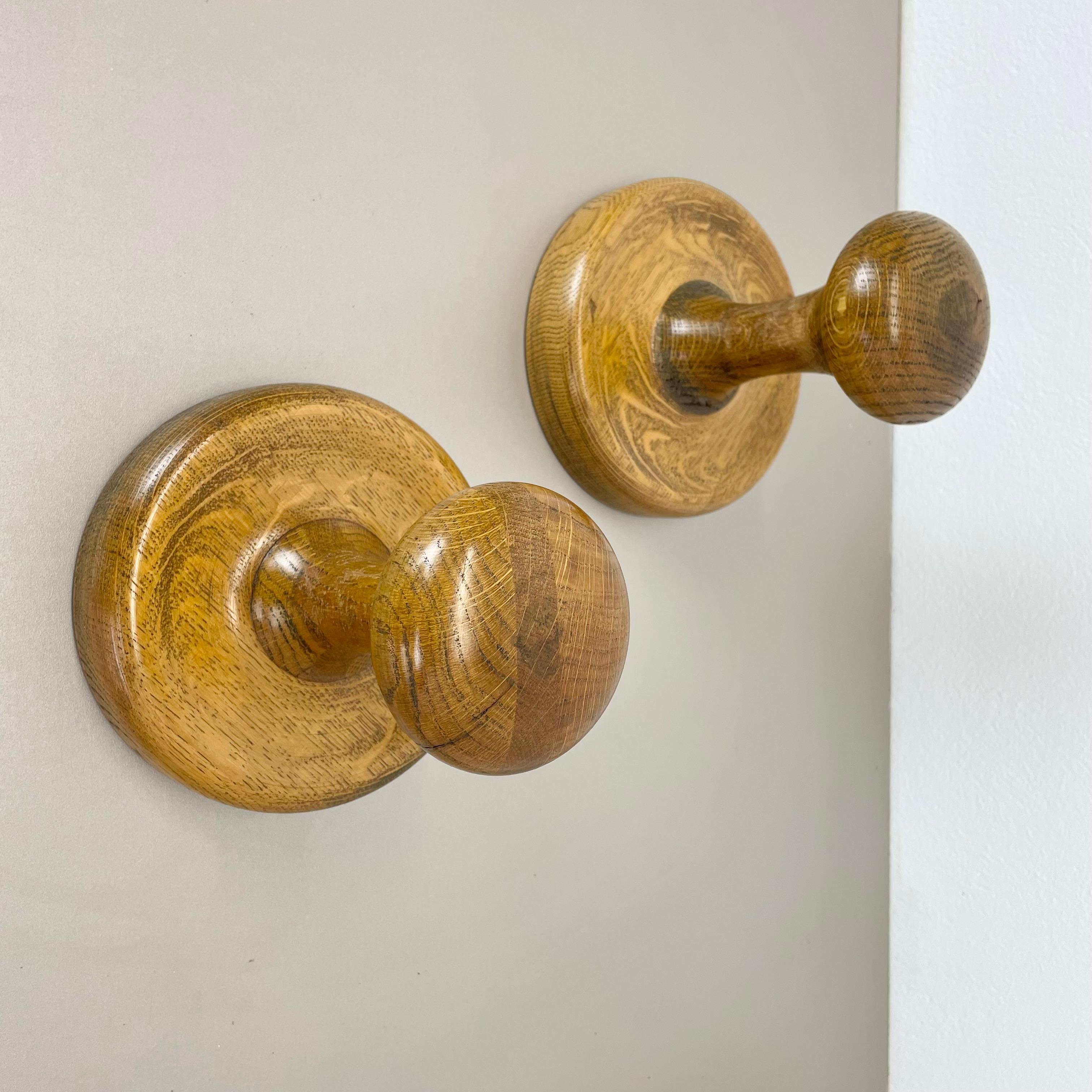 set of 2 Wardrobe Hook Coat Rack Elements CHAPO PERRIAND Style, France, 1970s For Sale 10