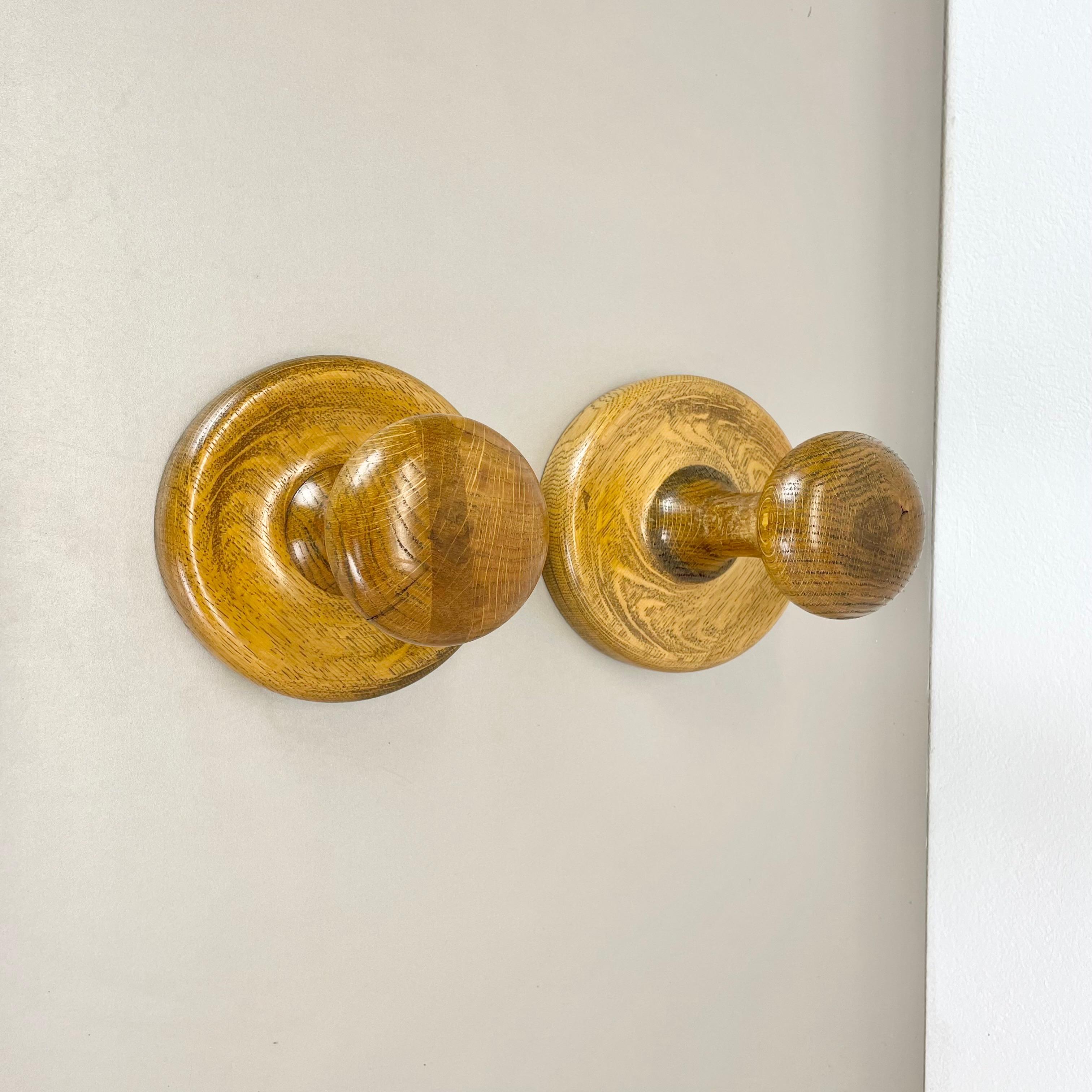Mid-Century Modern set of 2 Wardrobe Hook Coat Rack Elements CHAPO PERRIAND Style, France, 1970s For Sale