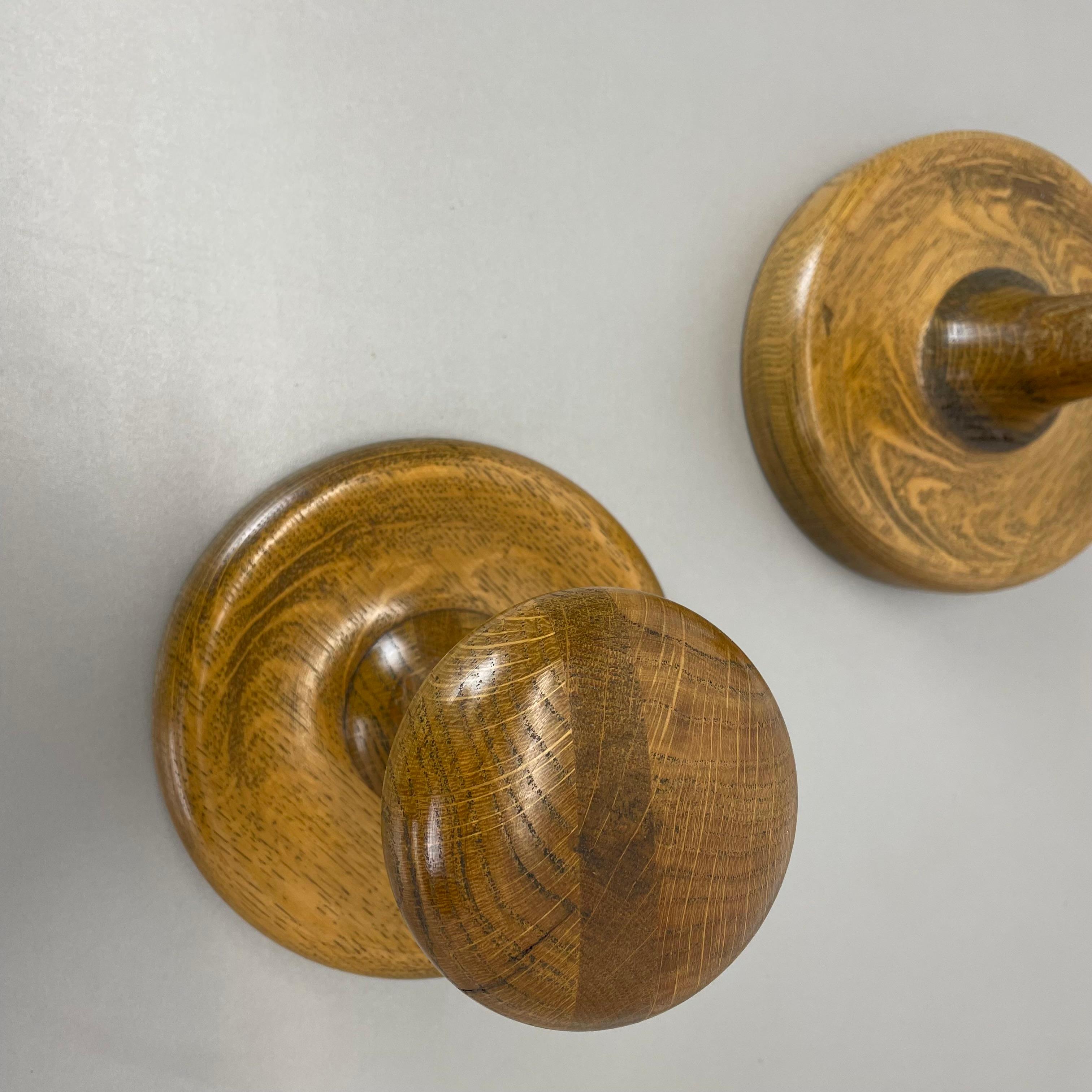 set of 2 Wardrobe Hook Coat Rack Elements CHAPO PERRIAND Style, France, 1970s In Fair Condition For Sale In Kirchlengern, DE