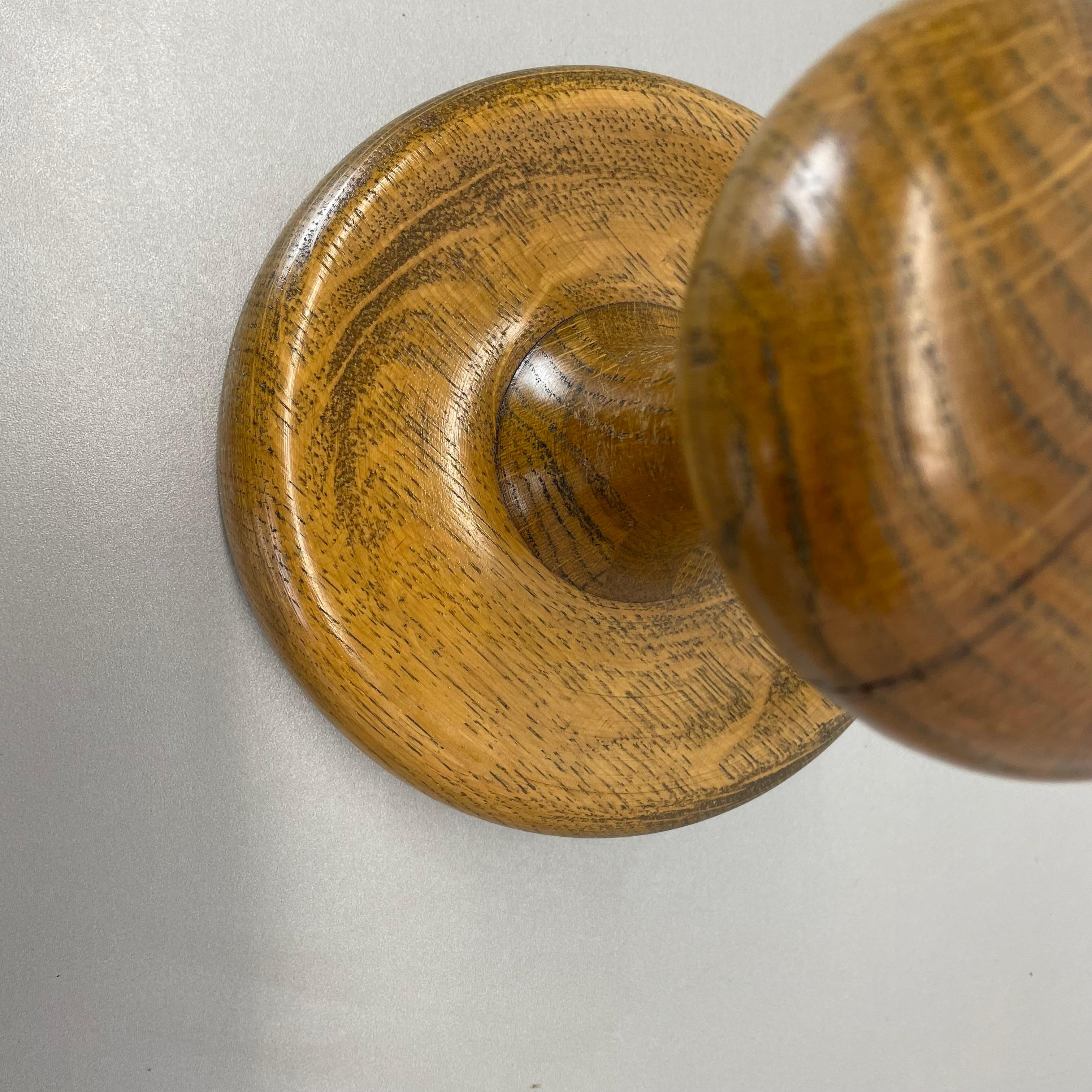 Oak set of 2 Wardrobe Hook Coat Rack Elements CHAPO PERRIAND Style, France, 1970s For Sale