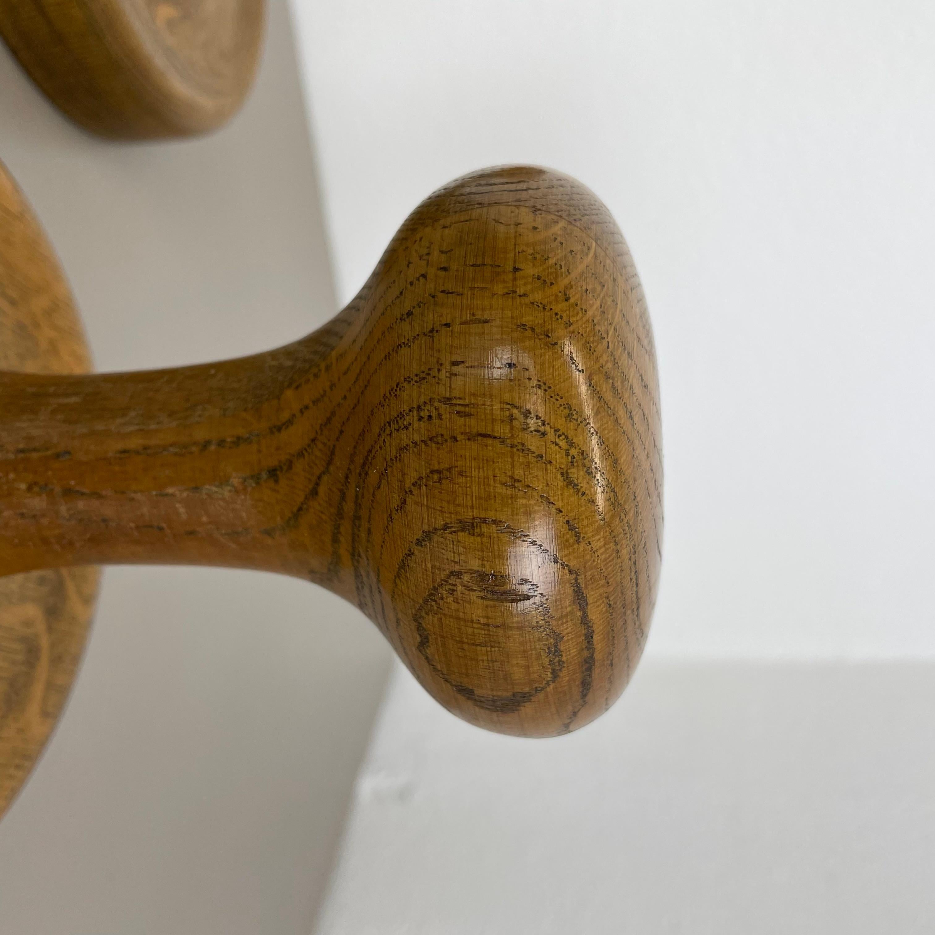 set of 2 Wardrobe Hook Coat Rack Elements CHAPO PERRIAND Style, France, 1970s For Sale 1