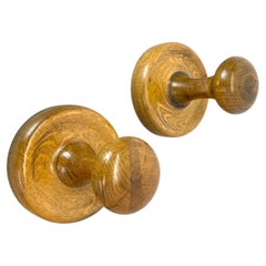 set of 2 Wardrobe Hook Coat Rack Elements CHAPO PERRIAND Style, France, 1970s