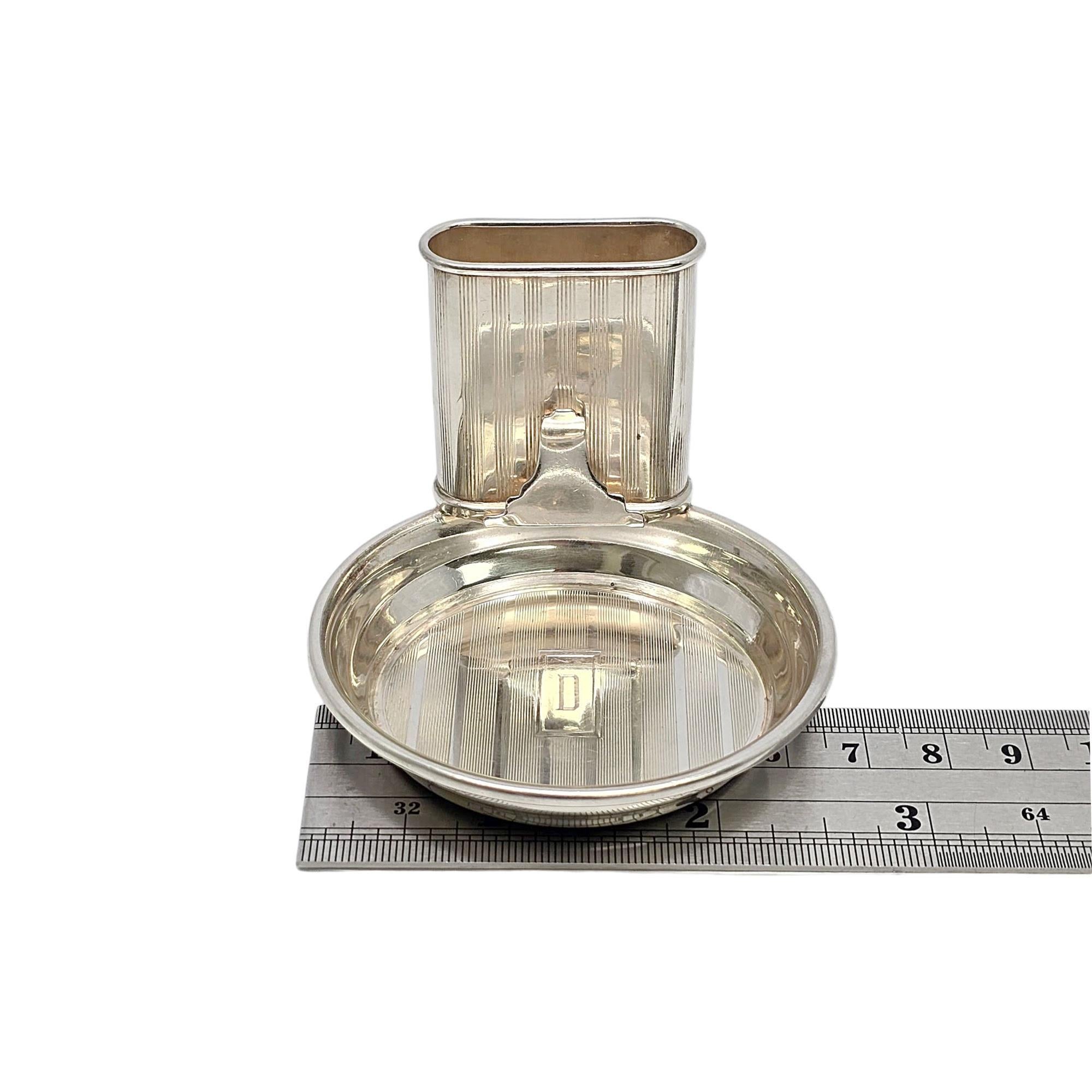 Set di 2 portacenere e portafiammiferi in argento Sterling di Webster con MONO 21308 in vendita 4
