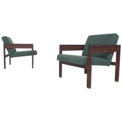 Set of 2 Wenge Lounge Chairs, Hein Stolle for 't Spectrum, Model SZ25/SZ80, 1959