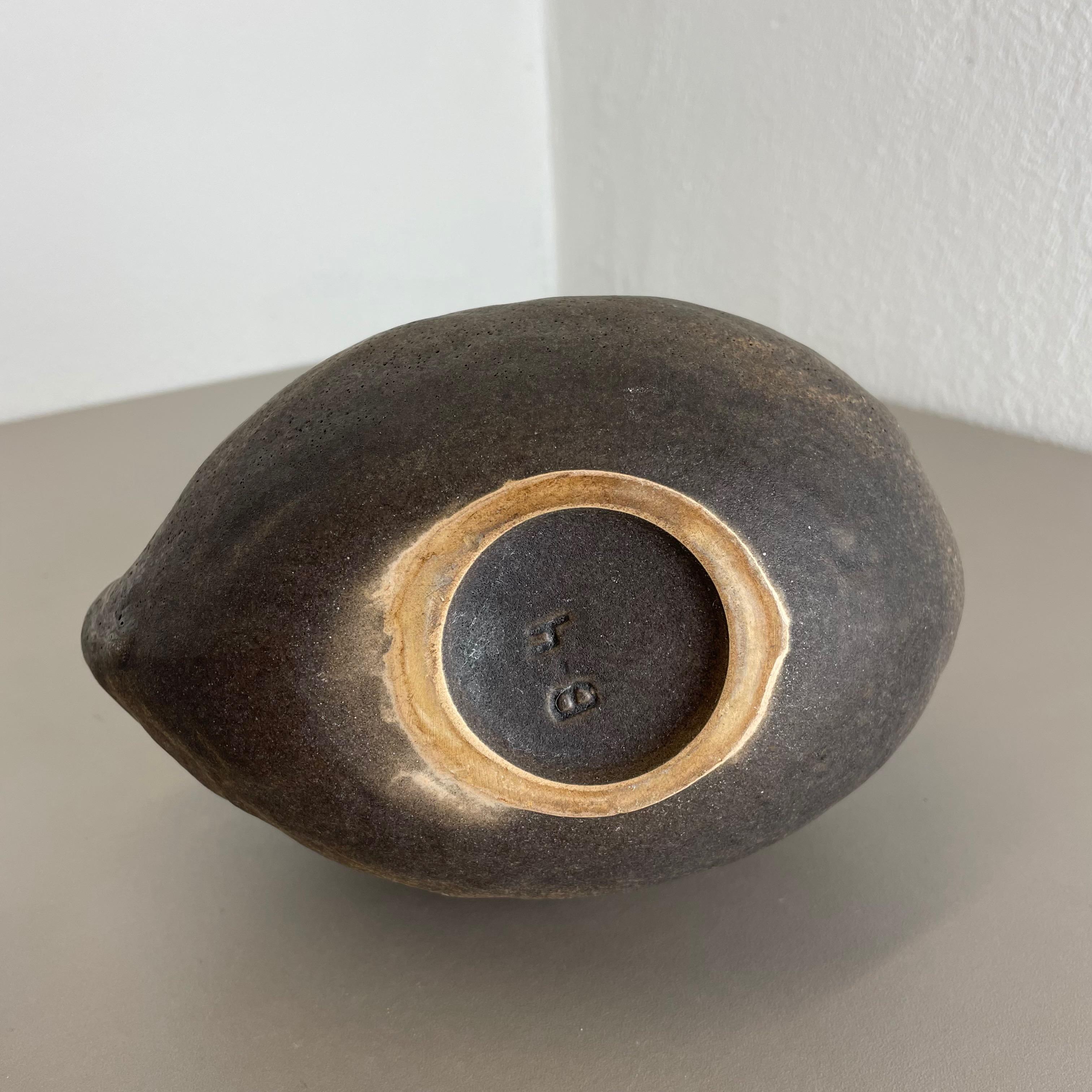 Satz von 2 westdeutschen Keramik-Studio-Vasen-Objekten von Helmut Schäffenacker, 1960er Jahre im Angebot 12