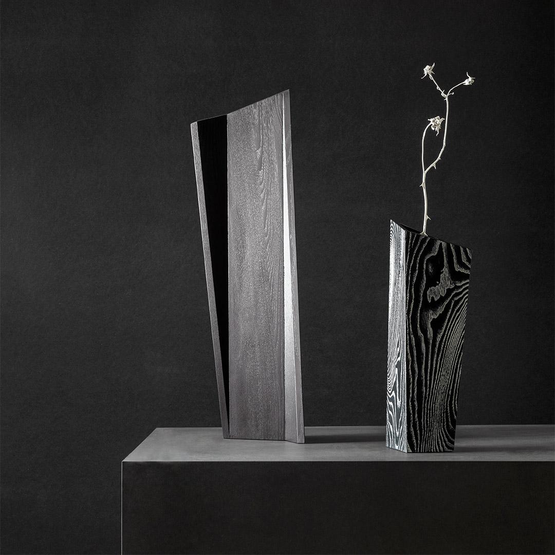 Ensemble de 2 vases Nun en frêne blanc par Matthias Scherzinger en vente 8