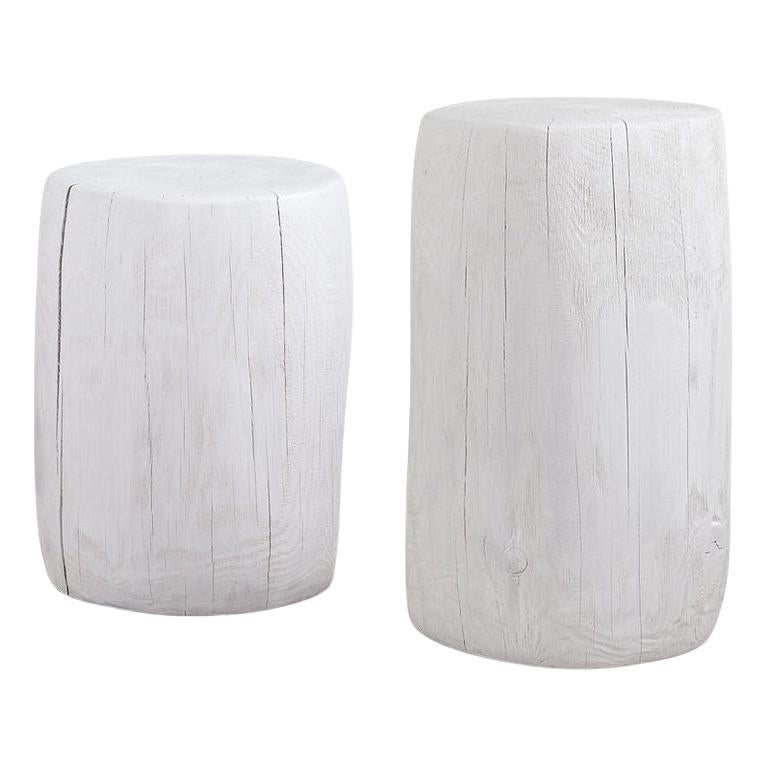 2er-Set weißer Kabuk-Couchtisch von Rectangle Studio