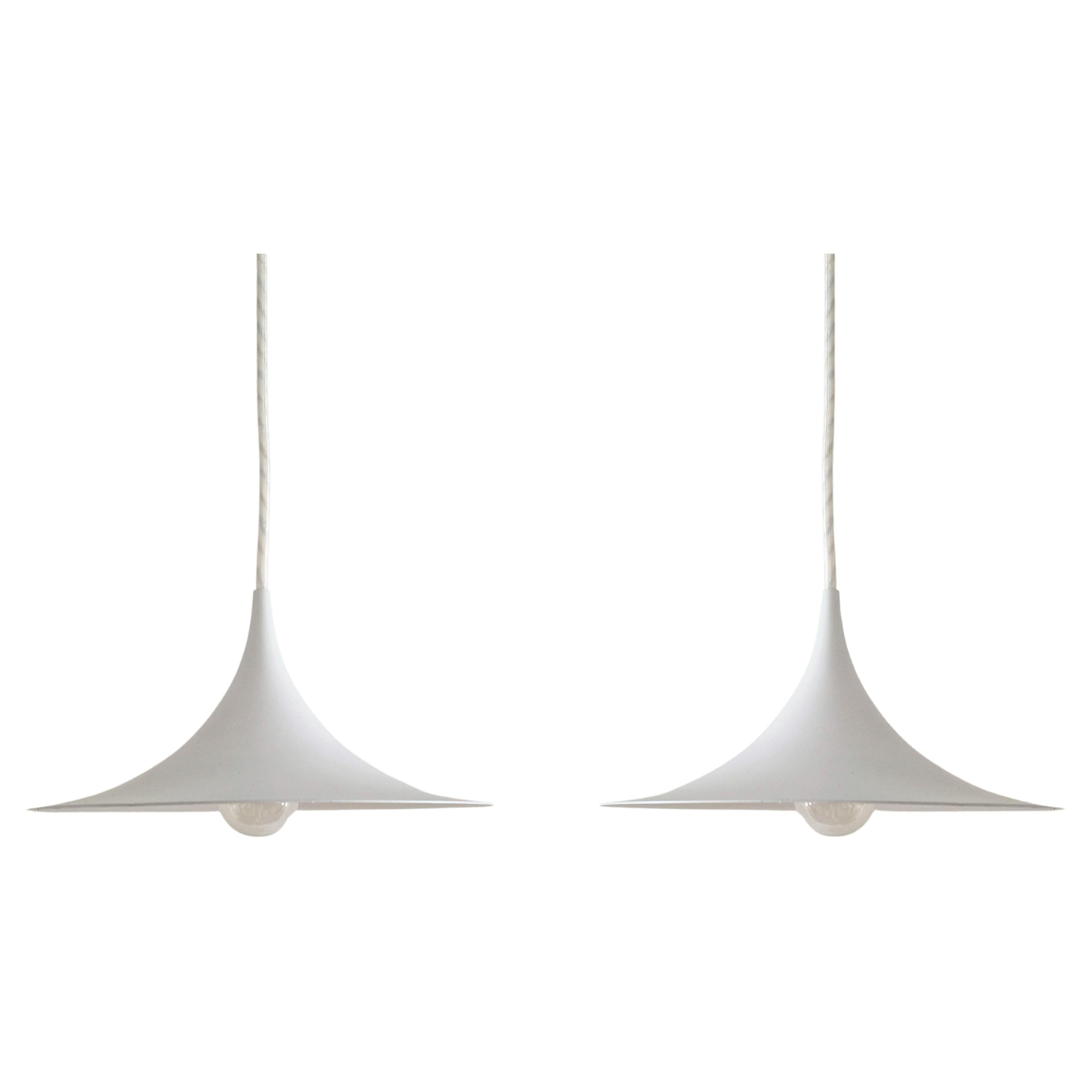Pacific nødvendighed gen Set of 2 White "Micro" Semi Pendants by Claus Bonderup and Torsten Thorup  for Lyfa For Sale at 1stDibs