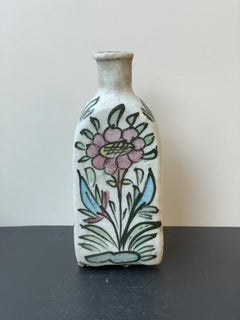 Set of 2 White Triangular Qajar Vase #1 and #2