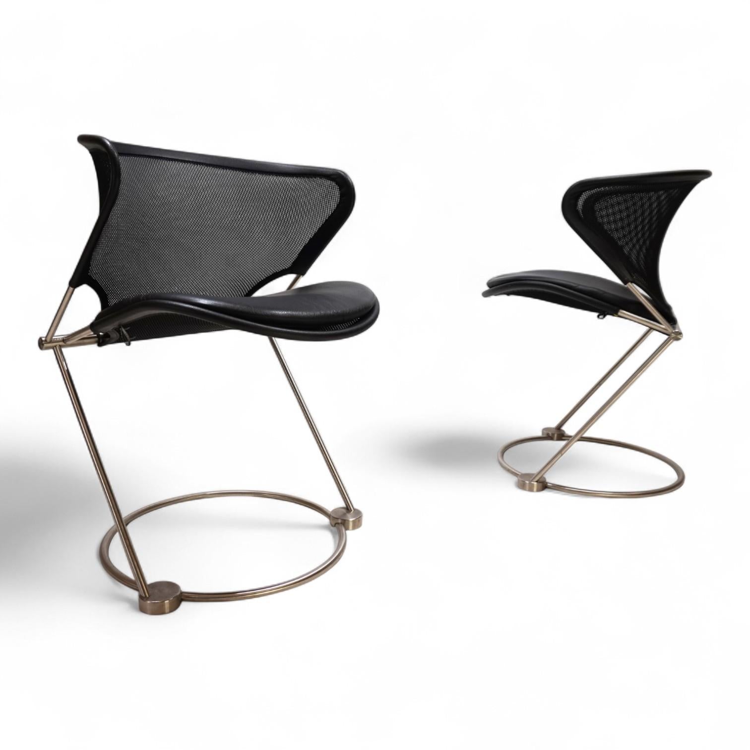 Set of 2 Wilkhahn Nuvola conference / dining room chairs by Herbert Ohl, 1980 in vendita 6