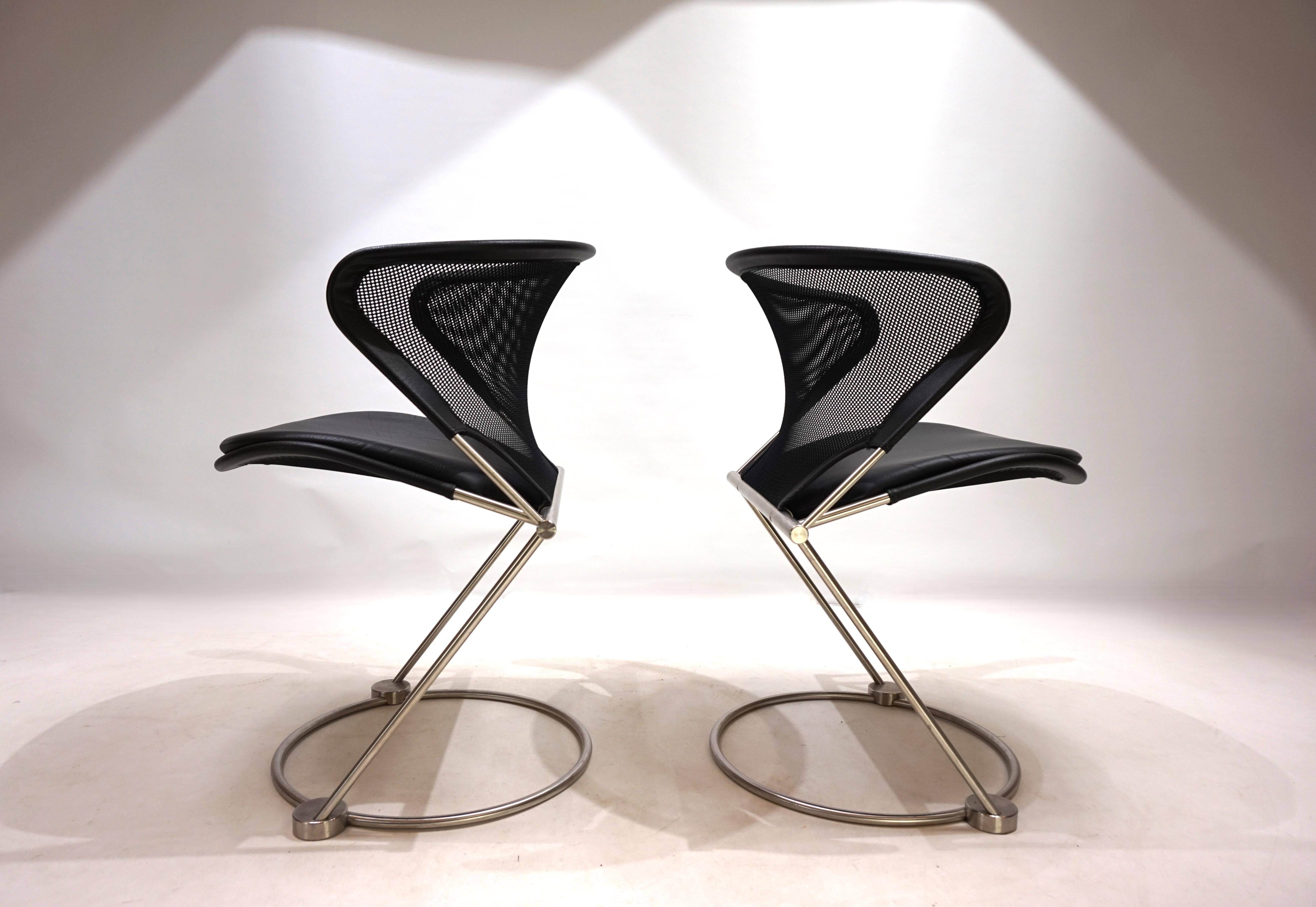 Ensemble de 2 chaises de conférence / de salle à manger Wilkhahn Nuvola par Herbert Ohl, 1980 en vente 7