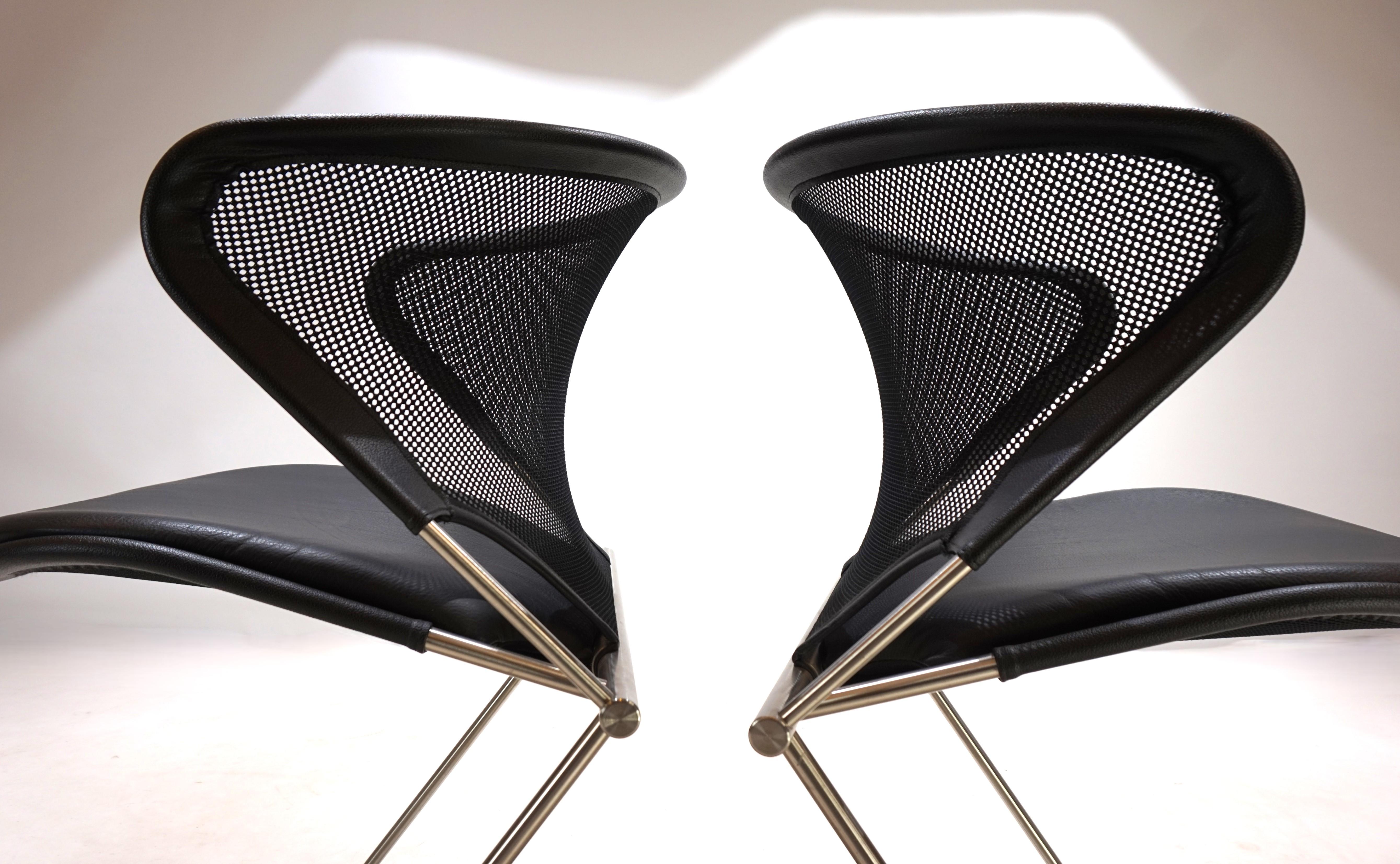 Ensemble de 2 chaises de conférence / de salle à manger Wilkhahn Nuvola par Herbert Ohl, 1980 en vente 8