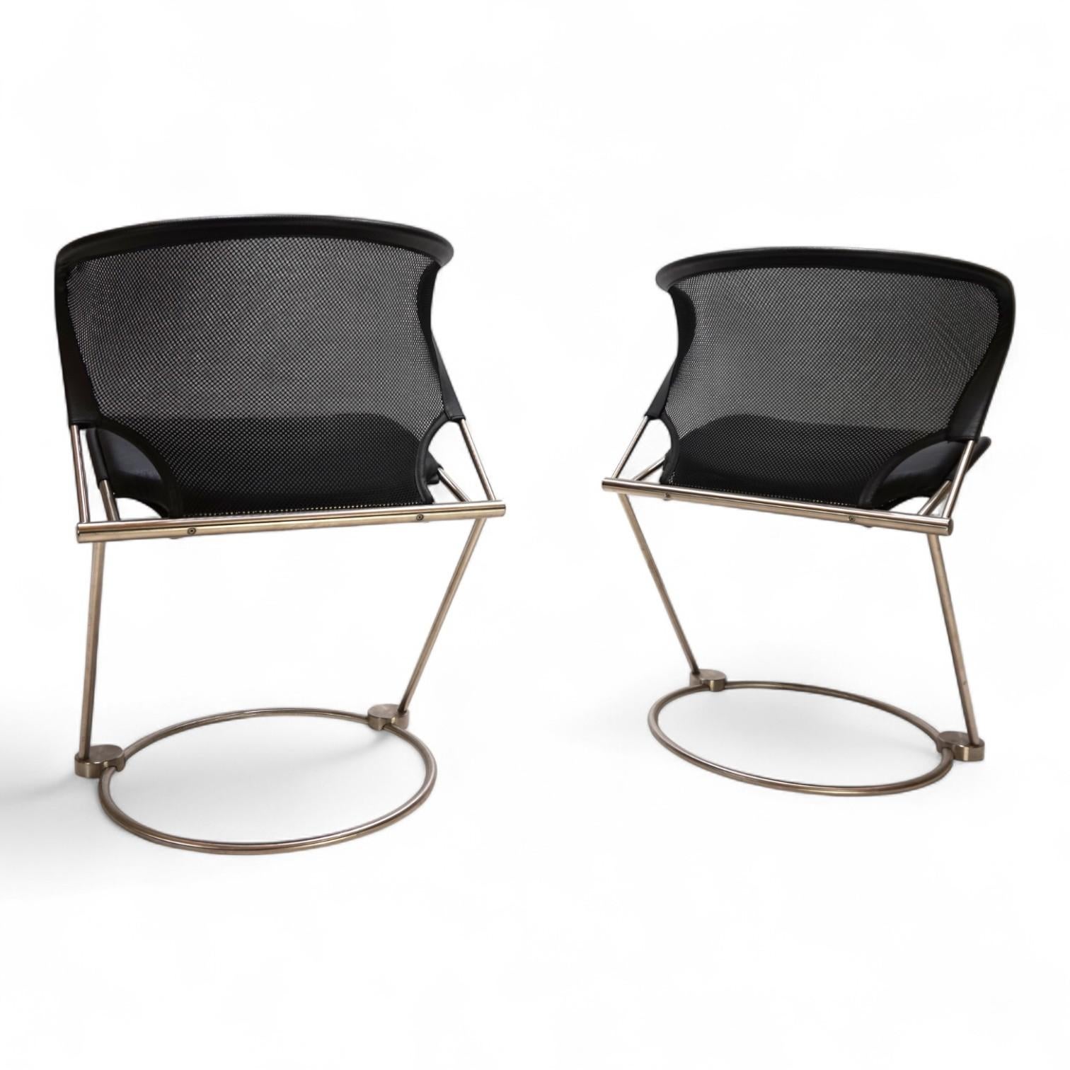 Set of 2 Wilkhahn Nuvola conference / dining room chairs by Herbert Ohl, 1980 In condizioni buone in vendita a Ludwigslust, DE