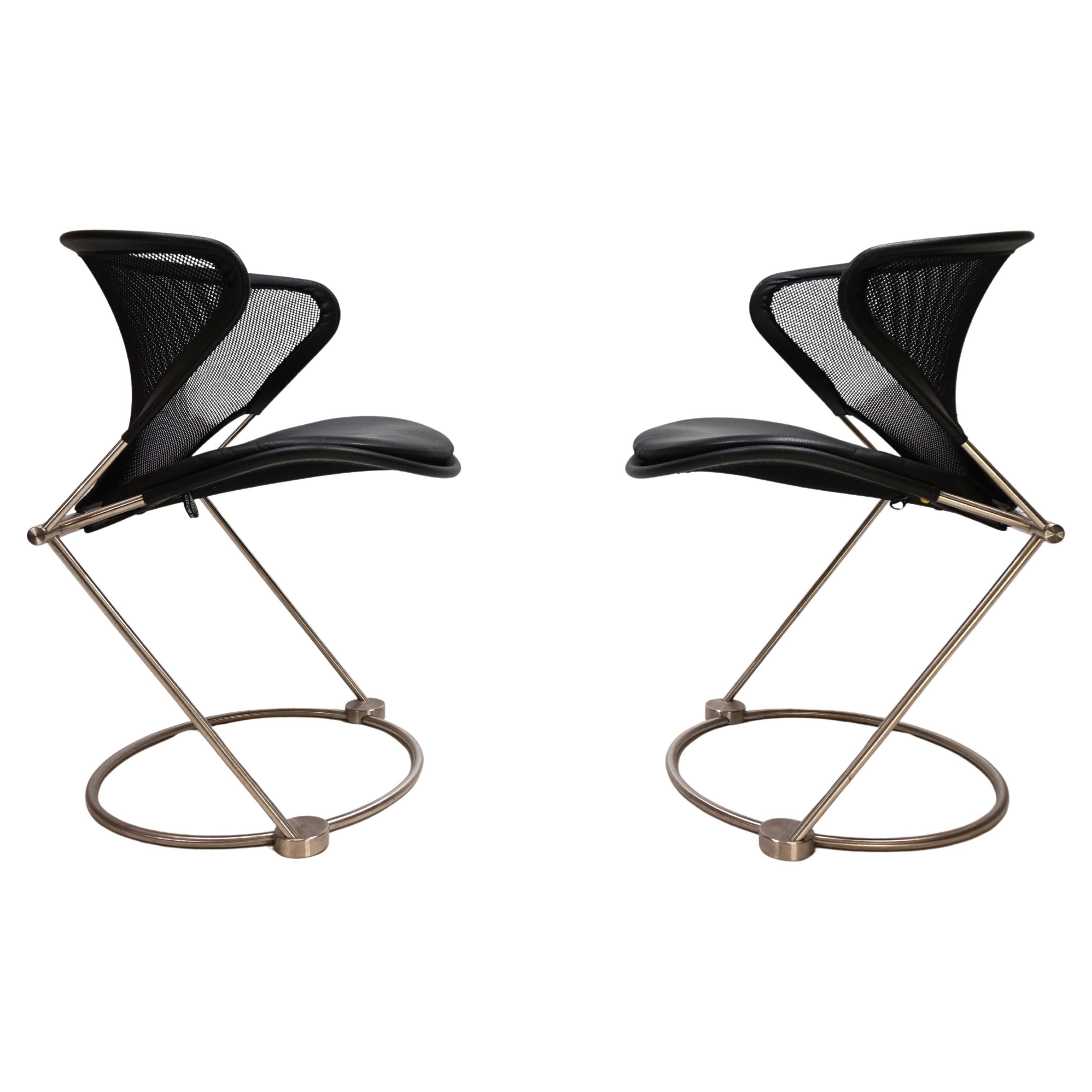 Set of 2 Wilkhahn Nuvola conference / dining room chairs by Herbert Ohl, 1980
