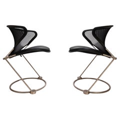Set of 2 Wilkhahn Nuvola conference / dining room chairs by Herbert Ohl, 1980