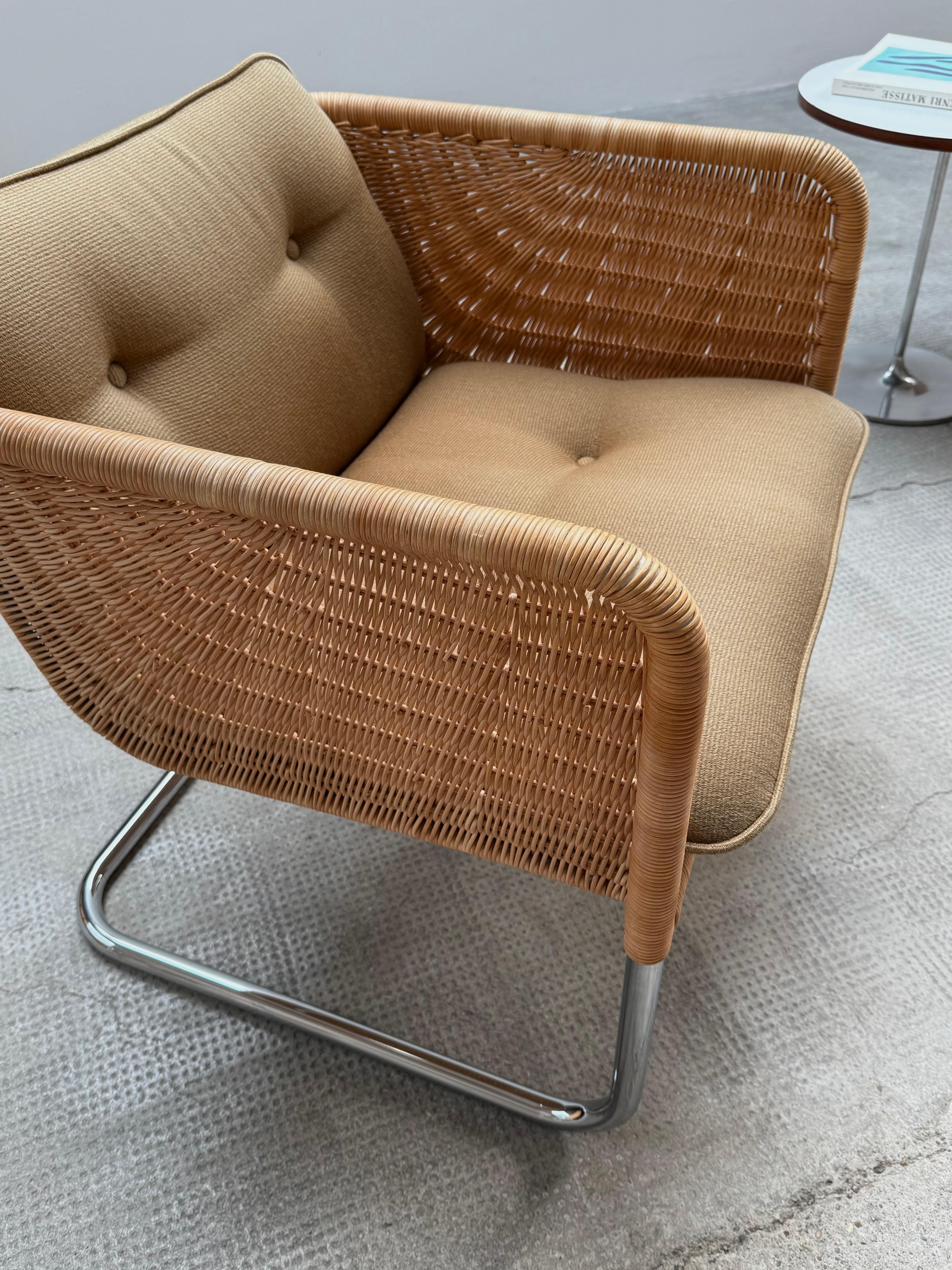 SET VON 2 WILLIAM DUNKEL FÜR TECTA D44 KANTILEVER-SESSEL RATTAN, DEUTSCHLAND 1960er Jahre (Rattan) im Angebot