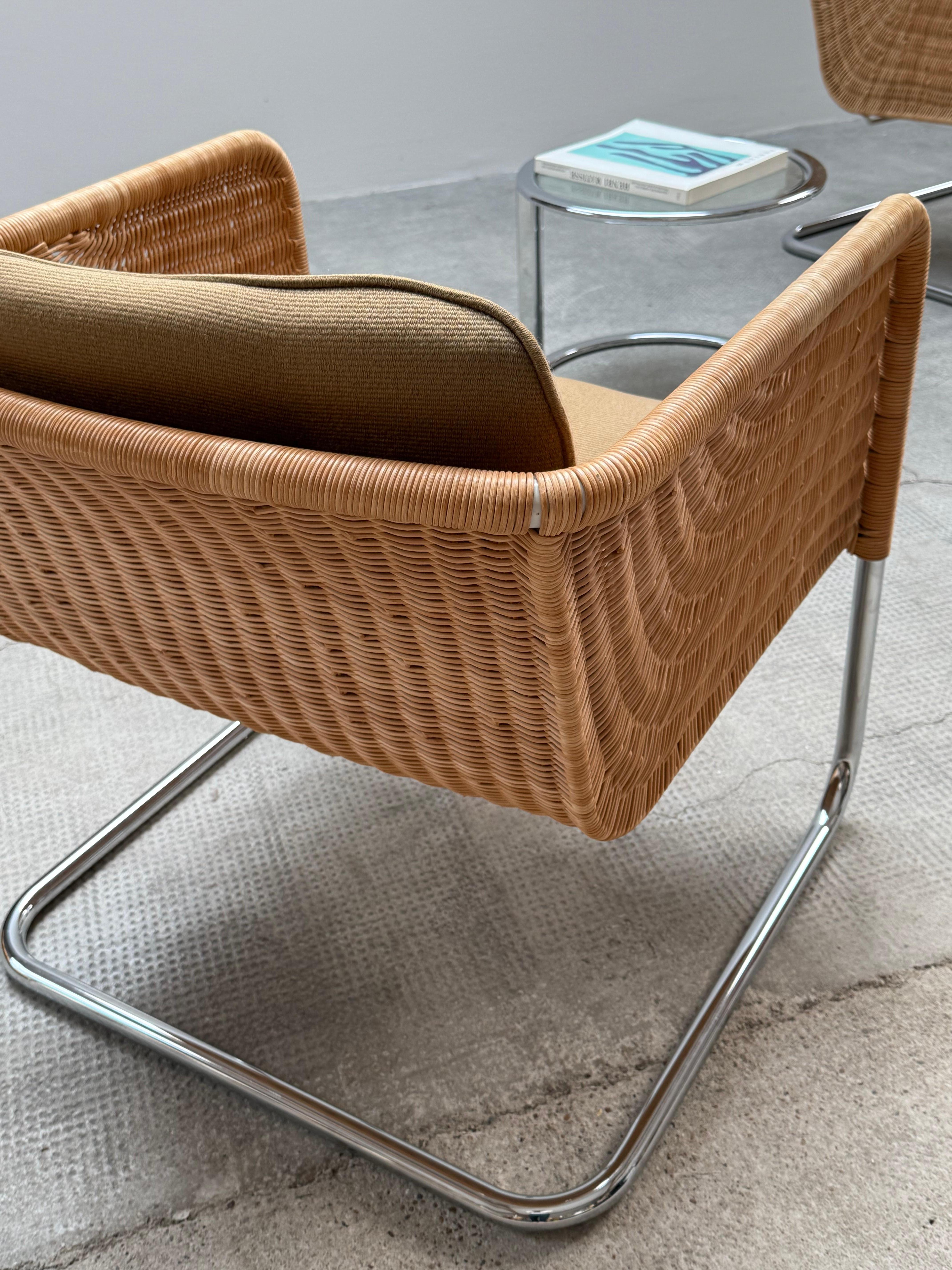 SET VON 2 WILLIAM DUNKEL FÜR TECTA D44 KANTILEVER-SESSEL RATTAN, DEUTSCHLAND 1960er Jahre im Angebot 2