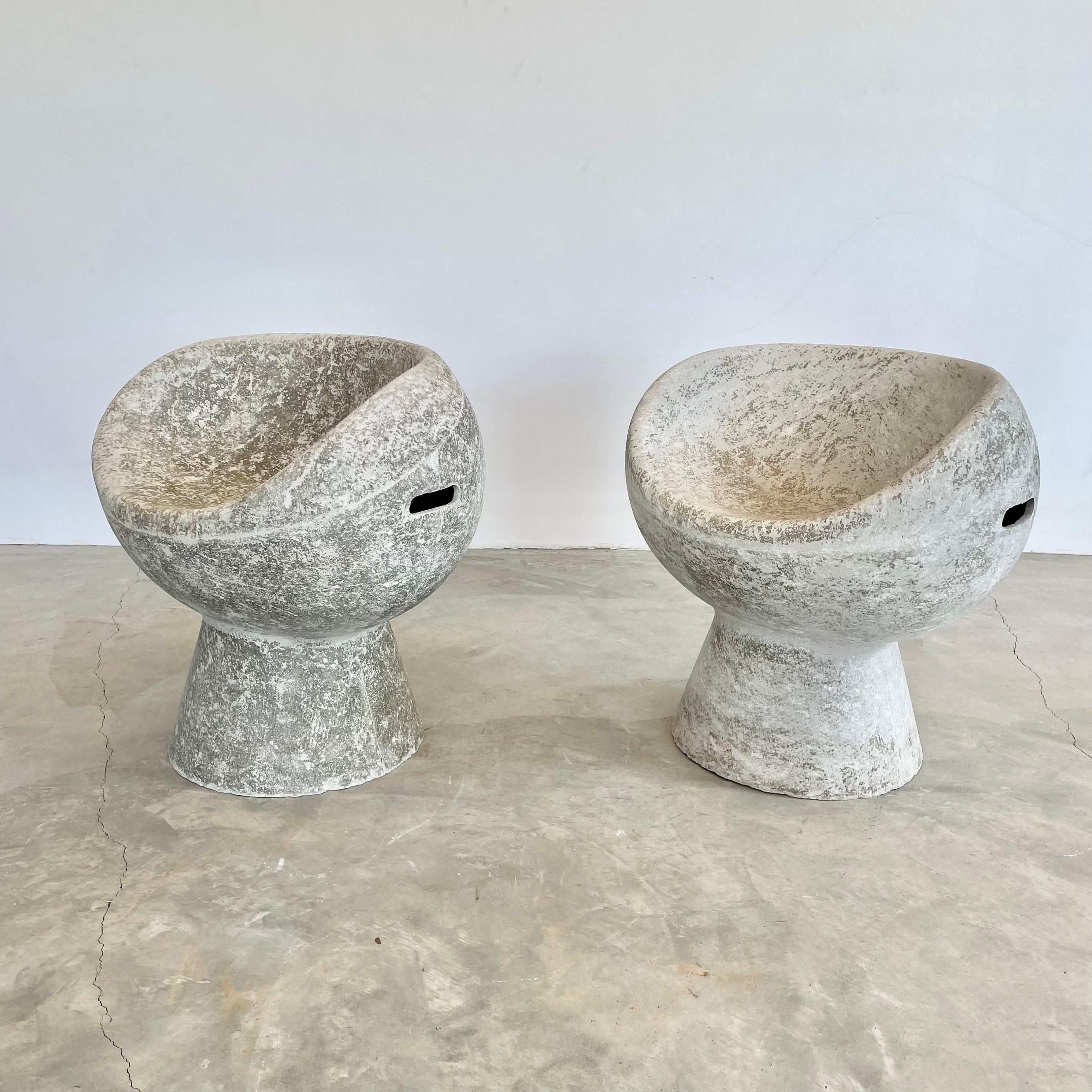 Cement Willy Guhl Concrete Pod Chairs, 1960s Switzerland