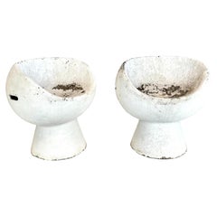 Set of 2 Willy Guhl Concrete Pod Chairs