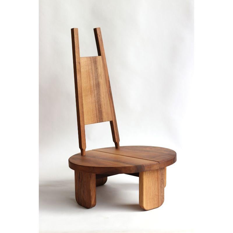 Ensemble de 2 chaises Schultz par Eloi Schultz
Matériaux : Noyer européen massif avec finition cirée 
Dimensions : H 94 x 60 x 60 cm

Eloi Schultz a obtenu son diplôme d'architecte à l'École nationale de la Villette, puis son diplôme d'ébéniste