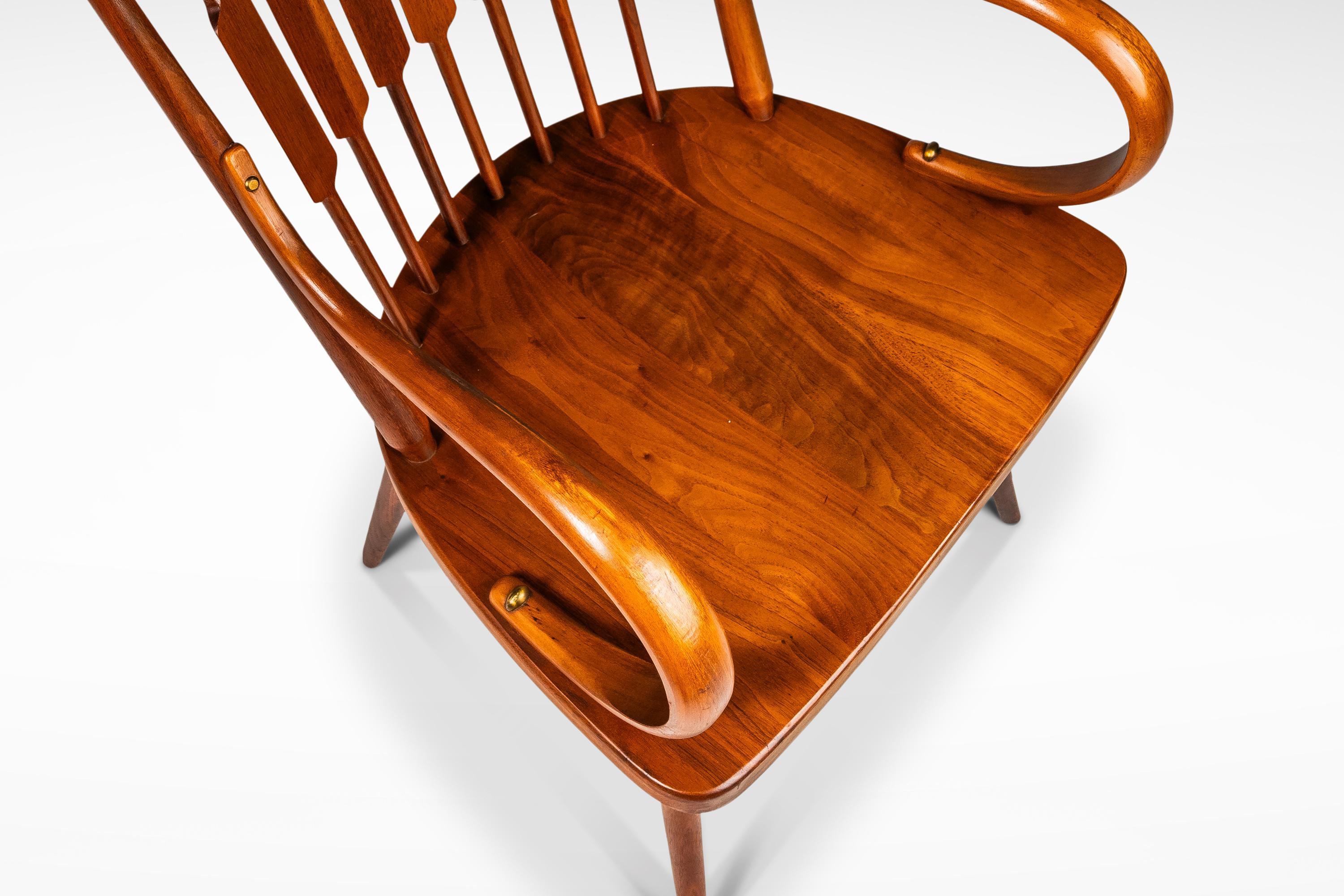 Set of 2 Windsor Chairs in Solid Walnut by Kipp Stewart for Drexel, USA, c. 1960 For Sale 5