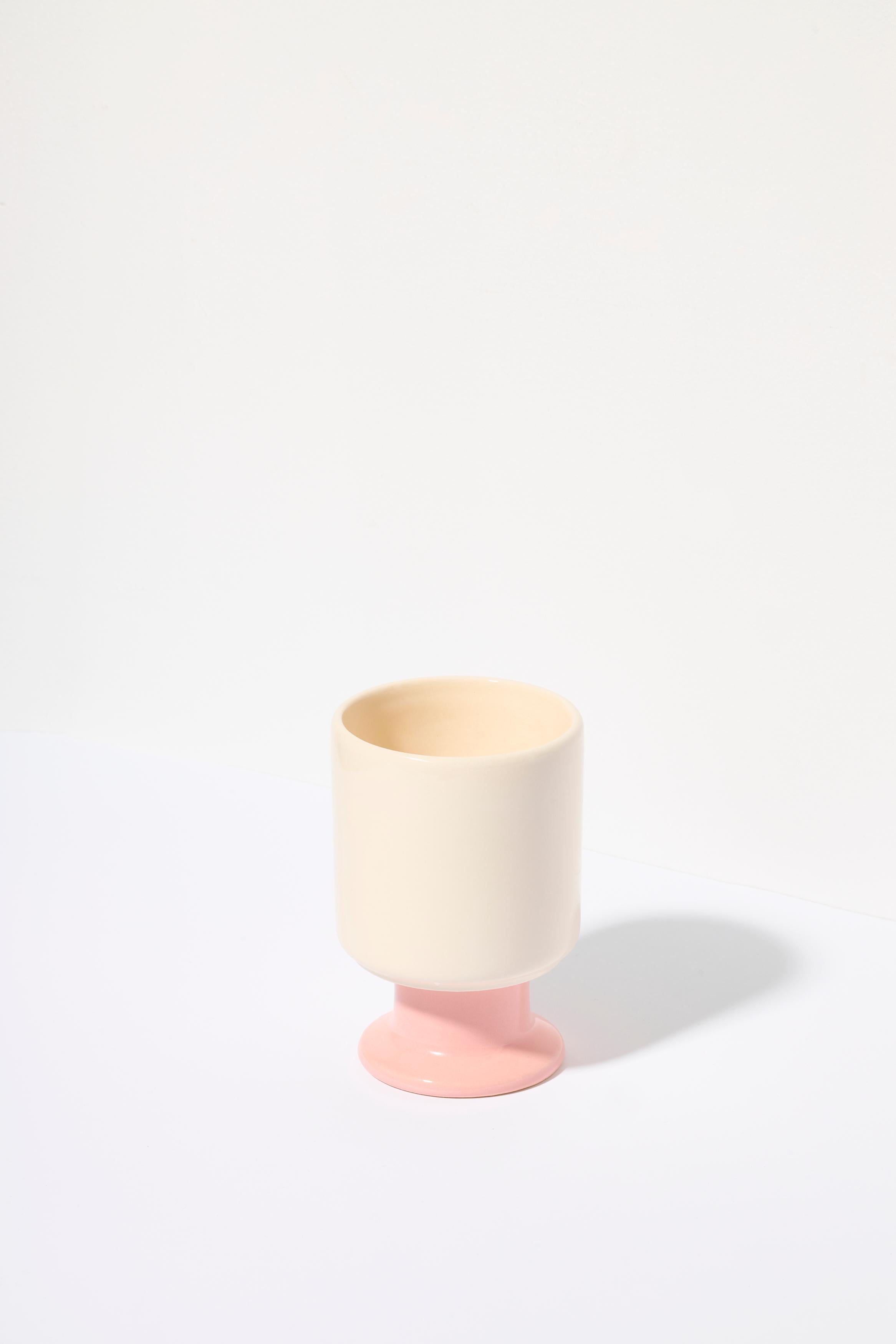 Modern Set of 2 WIT Mug / Candy / Ecru by Malwina Konopacka For Sale