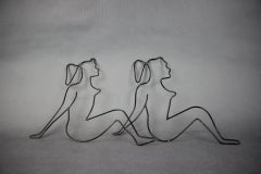 Set of 2 Woman Wall Decoration, 1950s