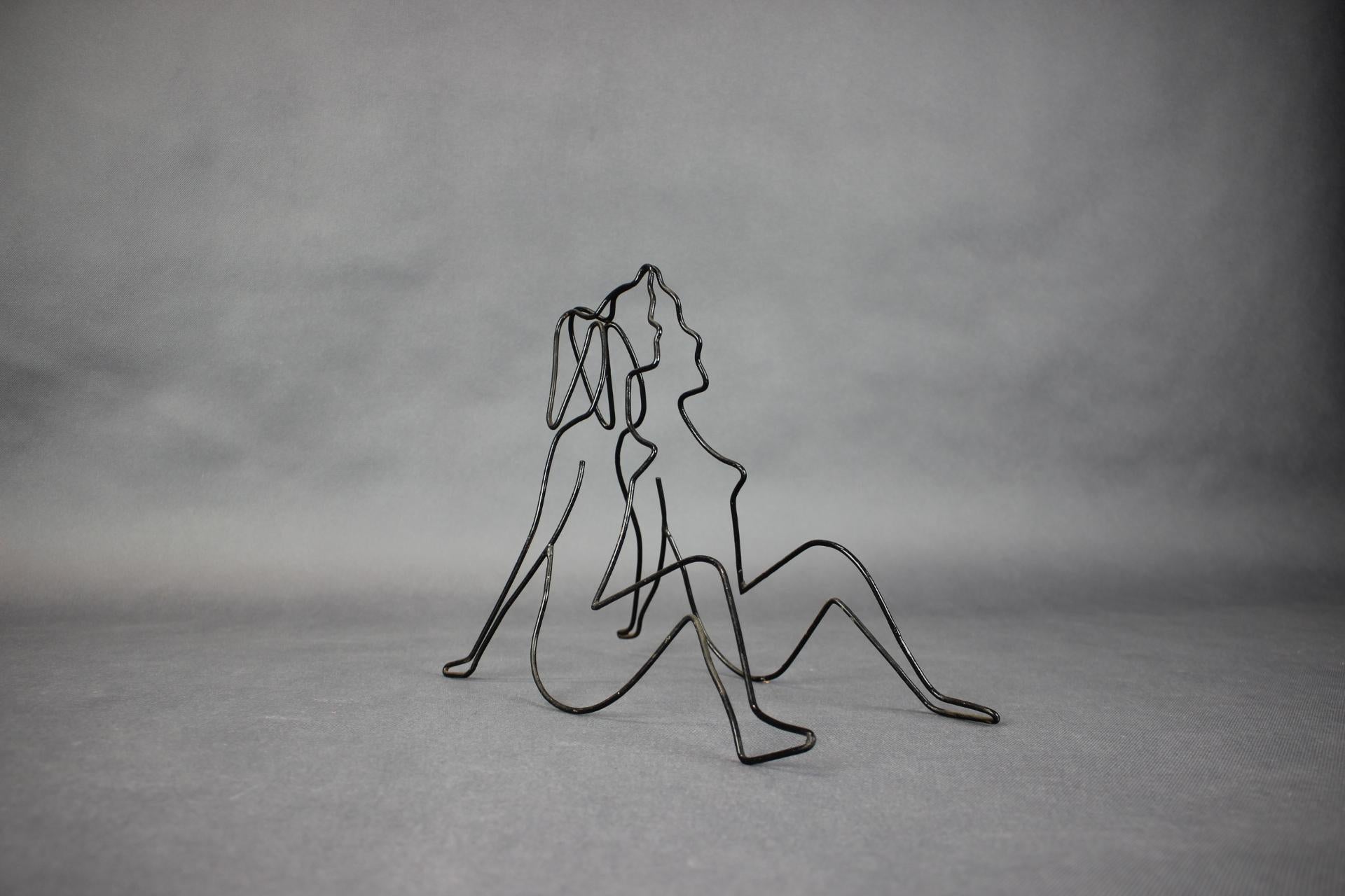 Set of 2 Woman Wall Decoration, 1950s In Good Condition For Sale In Praha, CZ