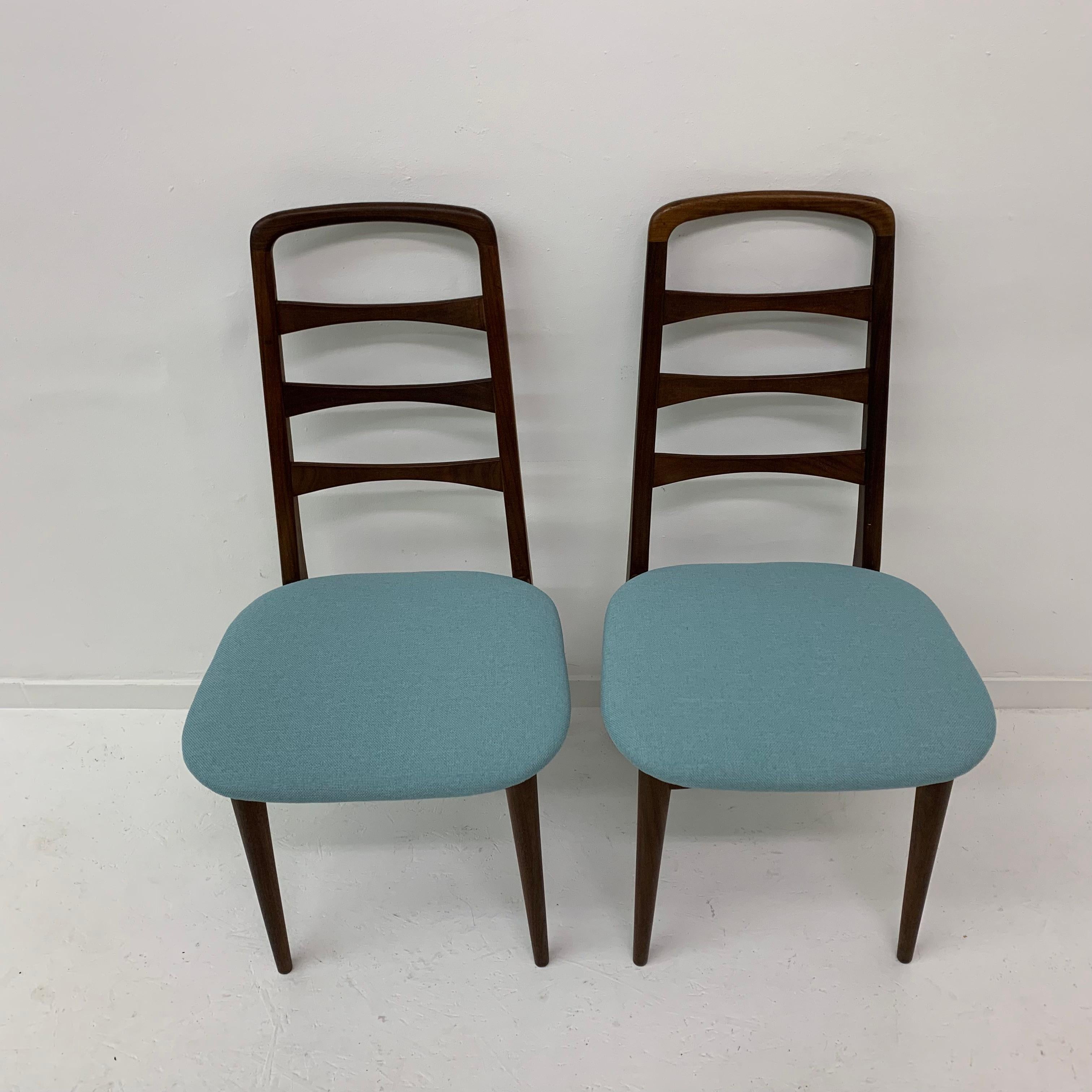 Ensemble de 2 chaises de salle à manger en bois, années 1950 en vente 3