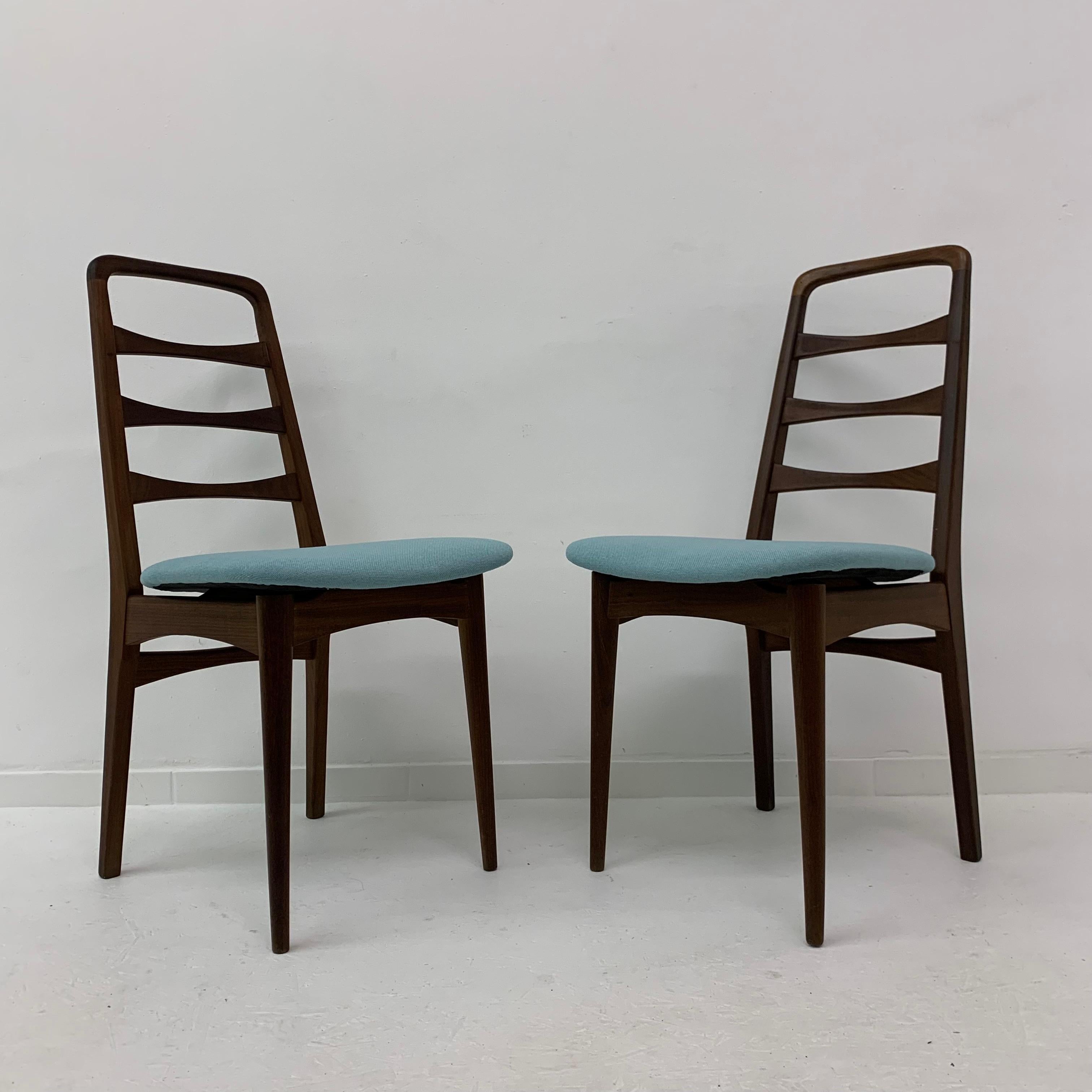 Ensemble de 2 chaises de salle à manger en bois, années 1950 en vente 6