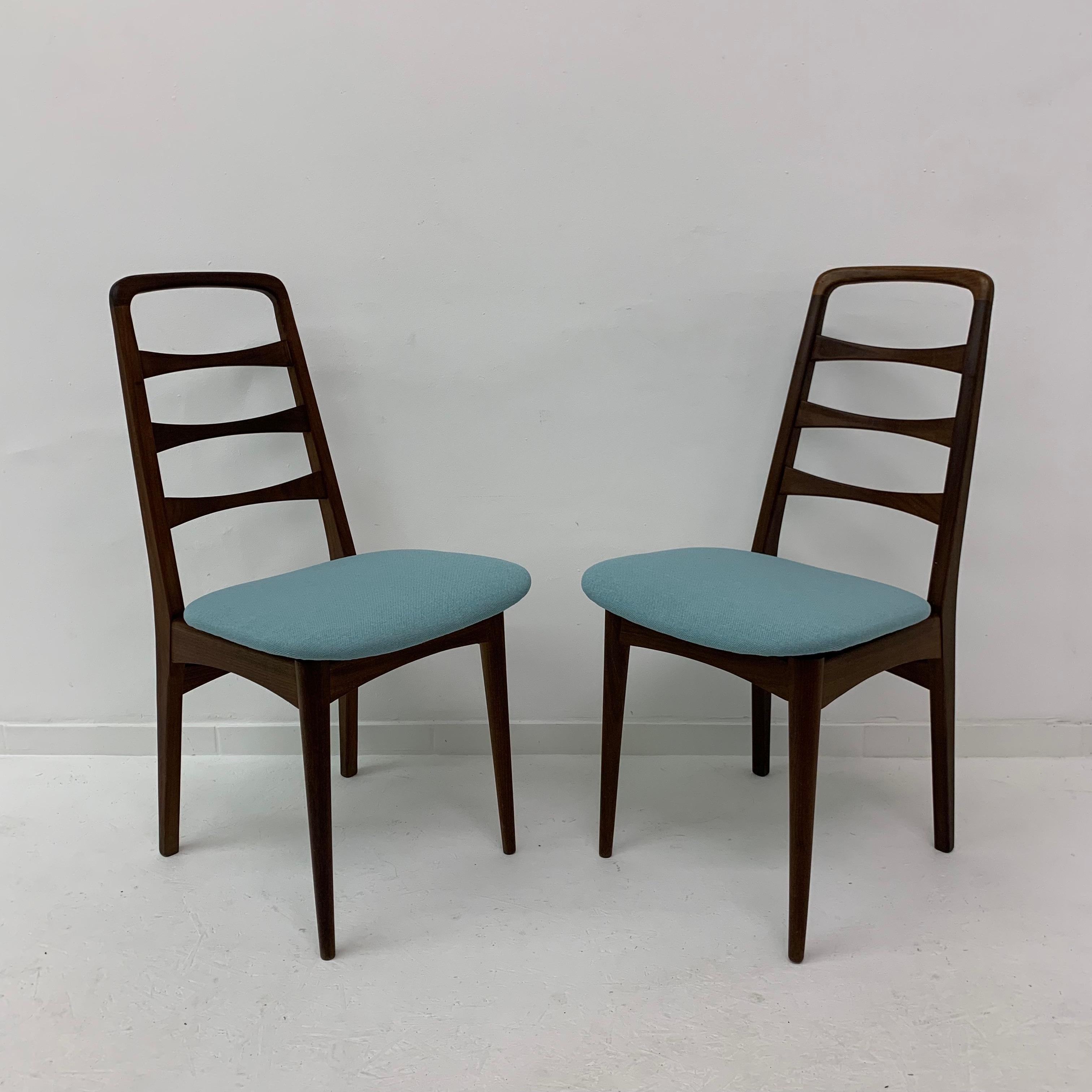 Ensemble de 2 chaises de salle à manger en bois, années 1950 en vente 7