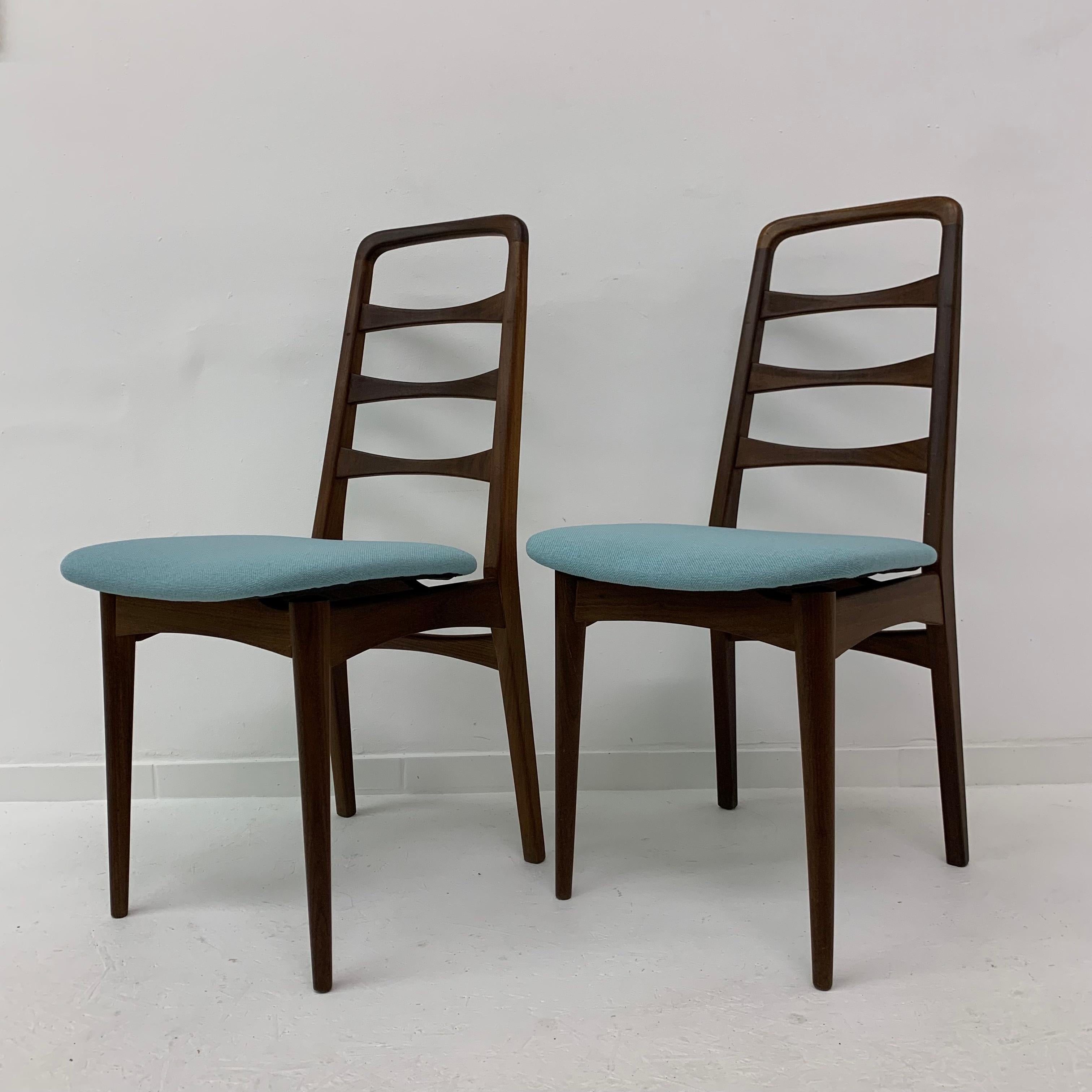 Ensemble de 2 chaises de salle à manger en bois, années 1950 en vente 8