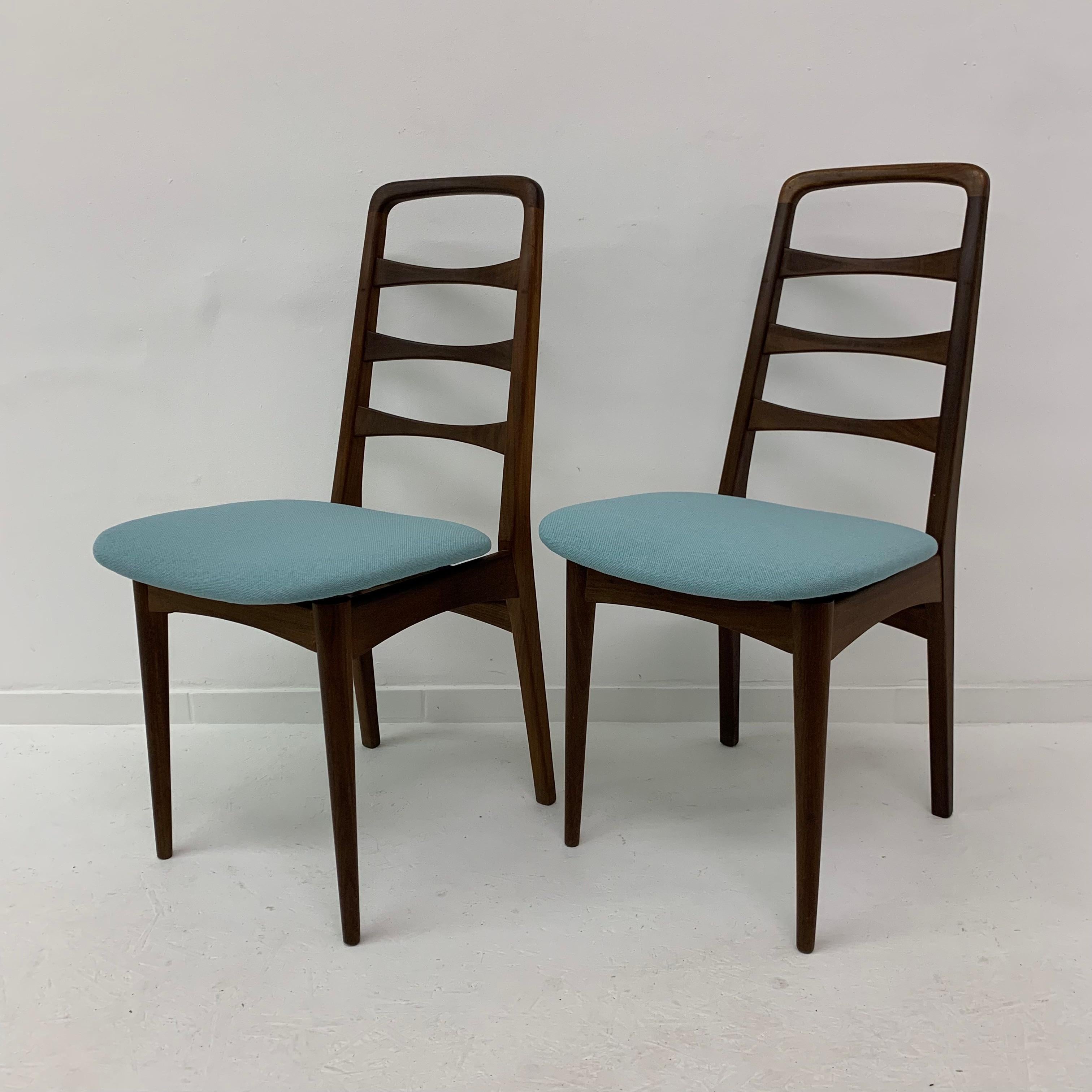 Ensemble de 2 chaises de salle à manger en bois, années 1950 en vente 10