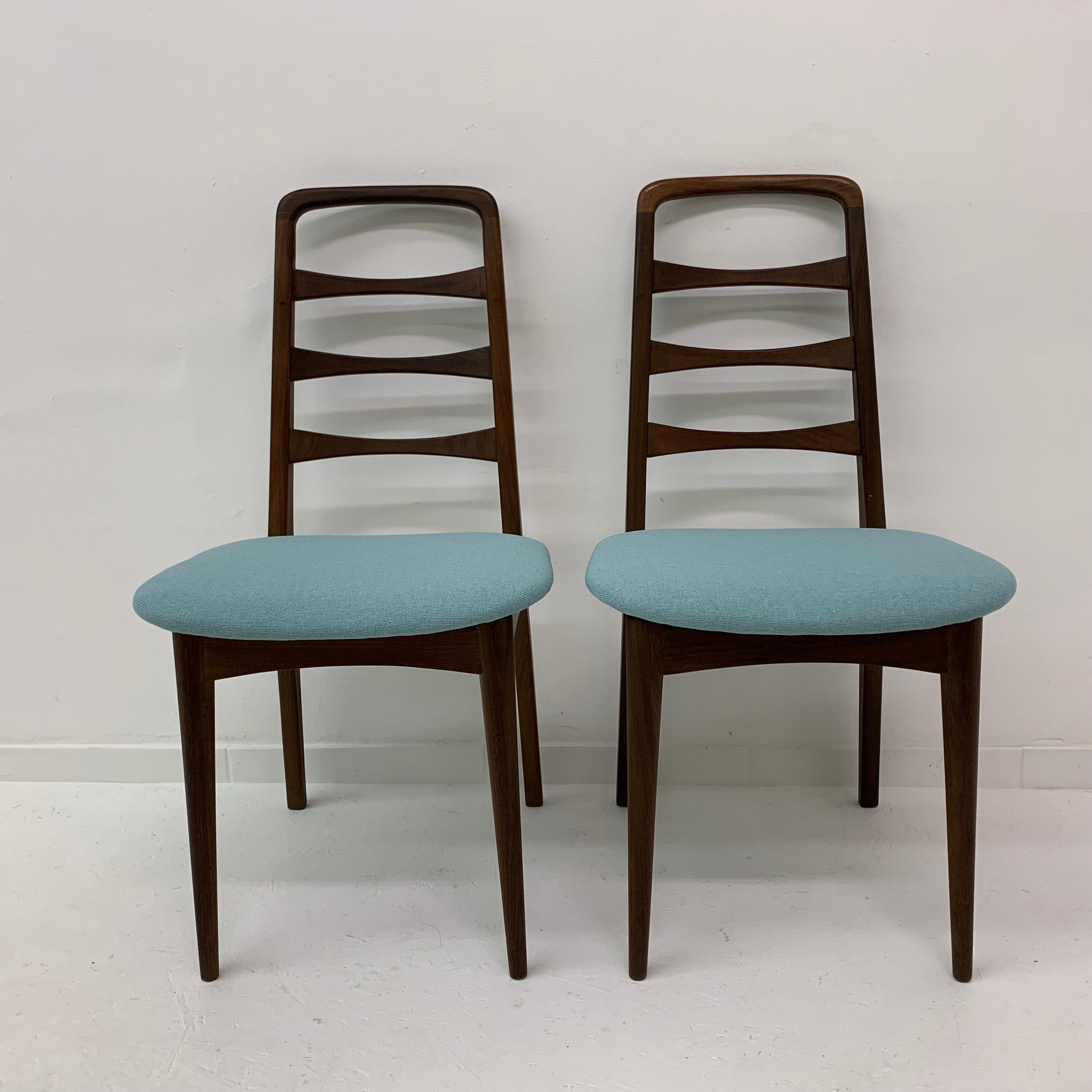 Mid-Century Modern Ensemble de 2 chaises de salle à manger en bois, années 1950 en vente