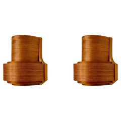 Set di 2 lampade da parete in legno di Hans-Agne Jakobsson