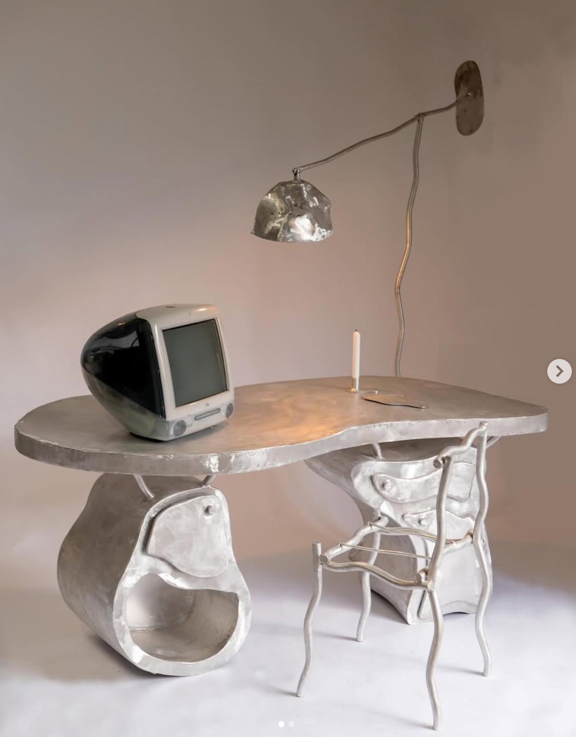 Set Of 2 Work From Home Desk And Chair by Six Dots Design For Sale 1