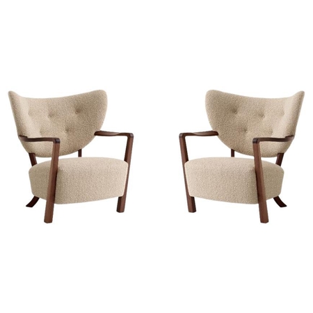 Set of 2 Wulff ATD2, COM 'Customer's Own Material' w. Walnut Wood for &Tradition