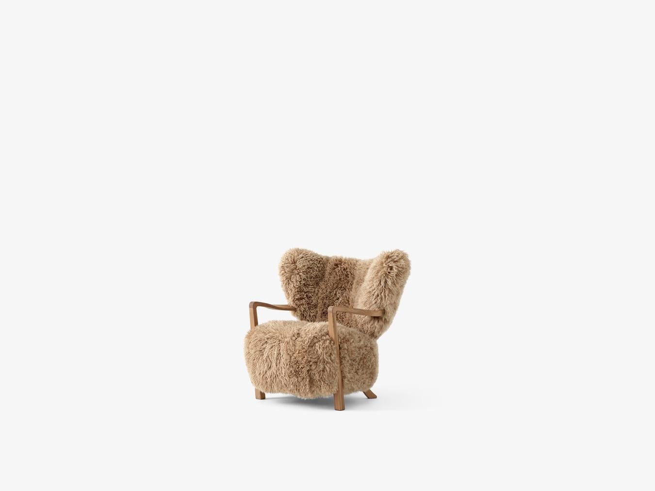 2er-Set Wulff Atd2 & Pouf Atd3 aus Schafsleder Honey/Oak für &Tradition im Zustand „Neu“ im Angebot in Dubai, AE