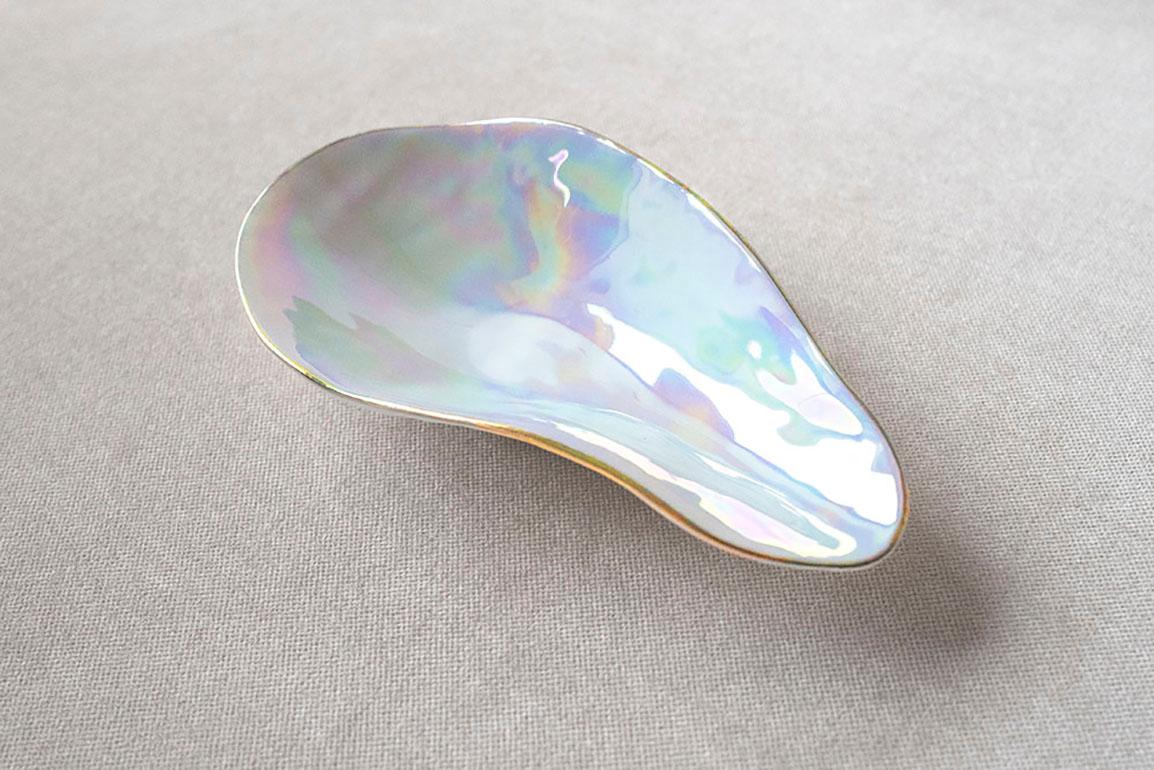 Contemporary Set of 2 x Indulge nº3 / Iridescent / Side Dish, Handmade Porcelain Tableware For Sale