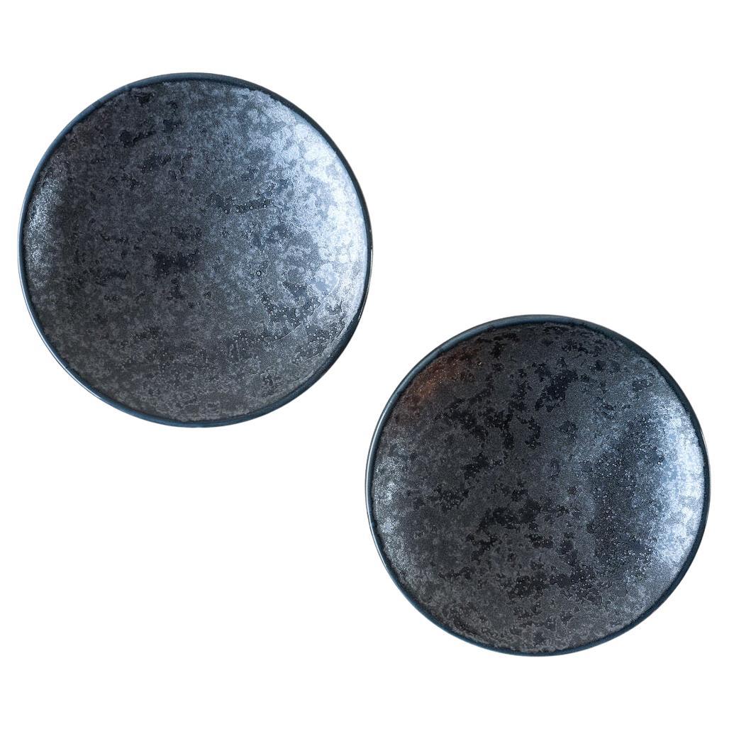 Set of 2 x Ovum, Nº8 / Graphite Grey / Side Dish, Handmade Porcelain Tableware