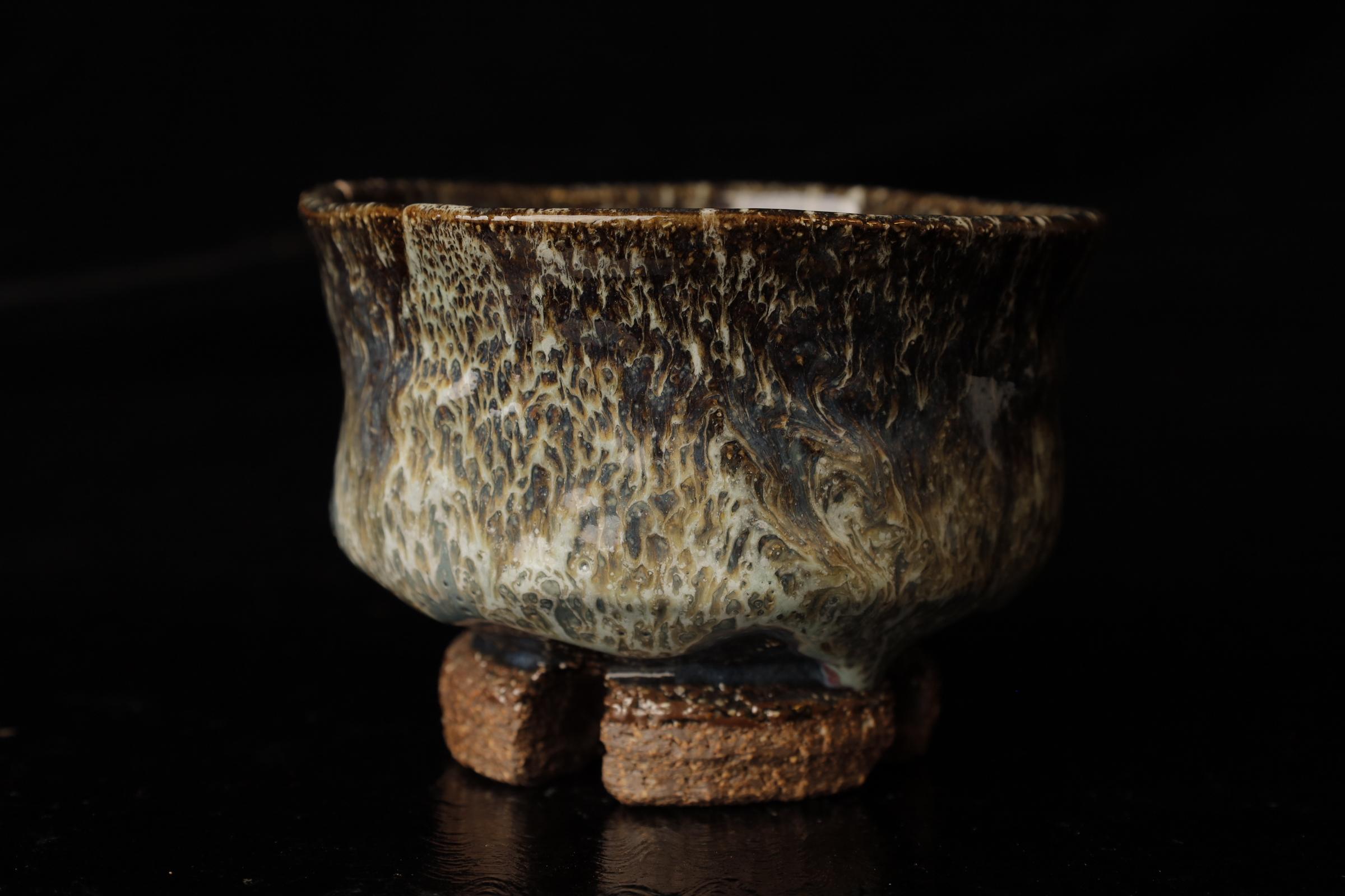Juego de 2 tazones de té / chawan Yamada Seigan match en Nuevo estado para la venta en Fukuoka, JP