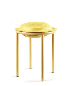 Set of 2 Yellow Cana Stool by Pauline Deltour